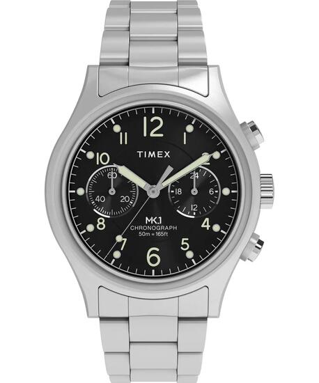 Timex Chronographe Montre Argent/Noir TW2Y71000