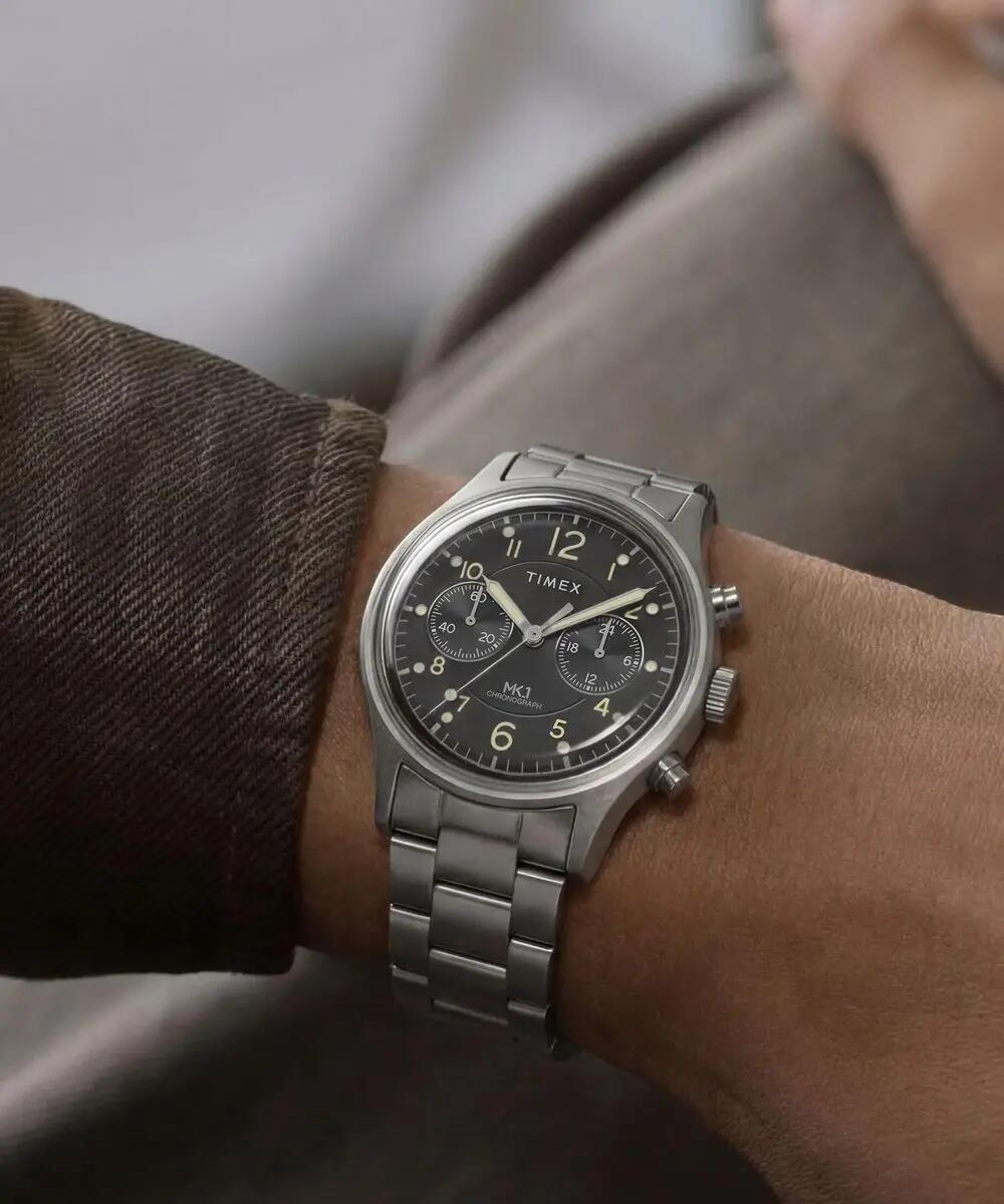 Timex Chronographe Montre Argent/Noir TW2Y71000 6/6
