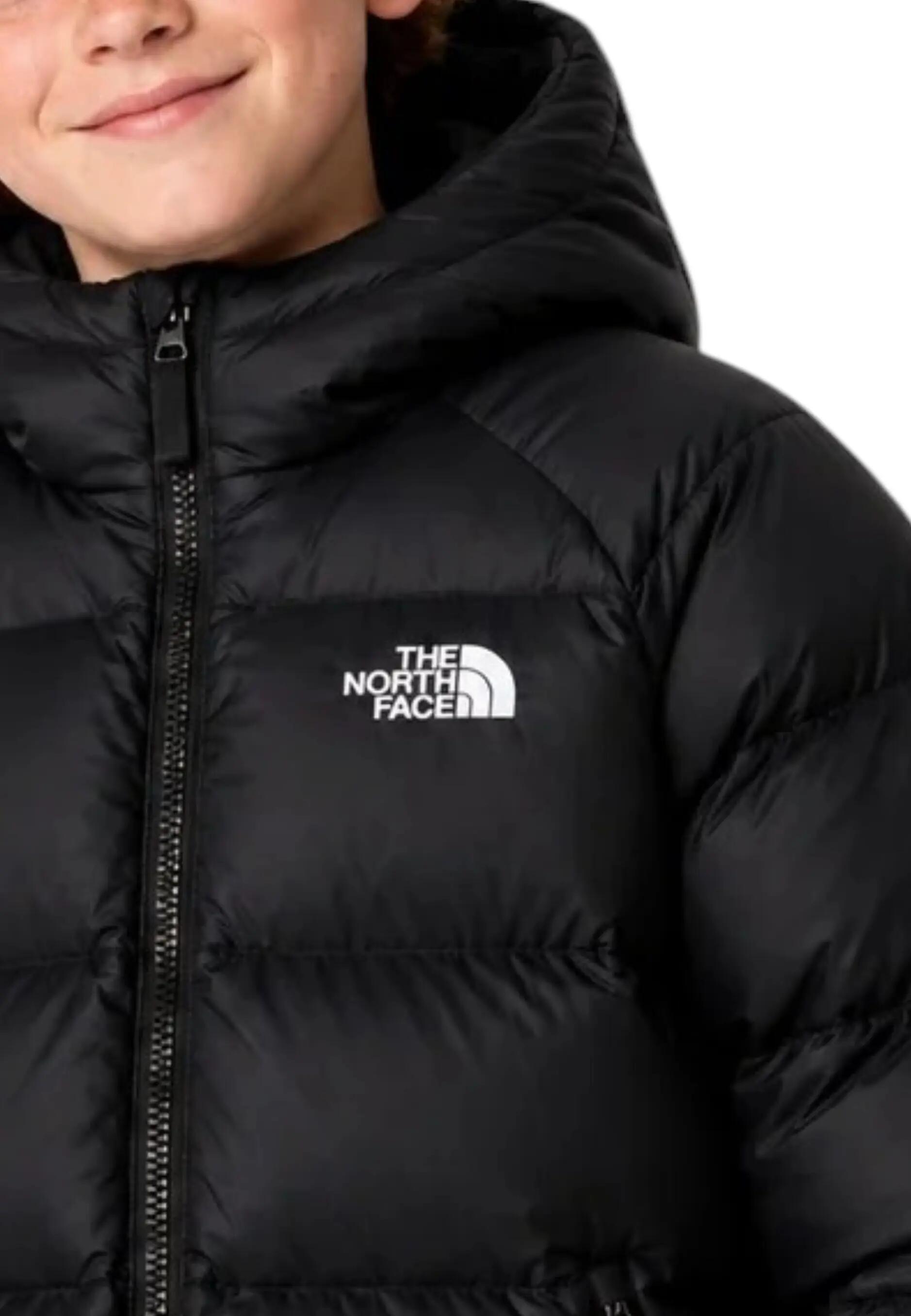 The North Face - Chłopięca Kurtka Puchowa z Kapturem Hydrenalite, Czarny - M 5/6