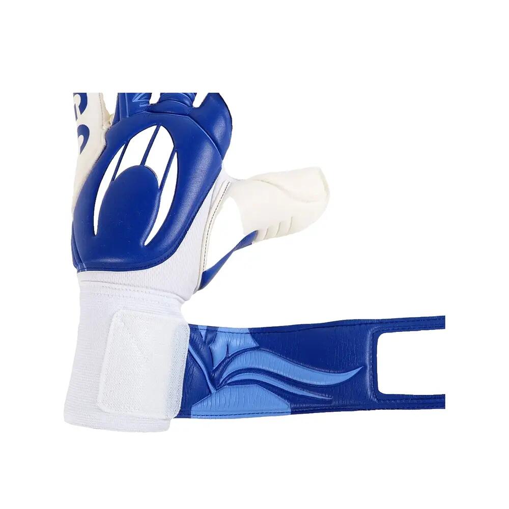 HO Soccer Mgc Plus Total Grip Goalkeeper Gloves White/Blue 6/6