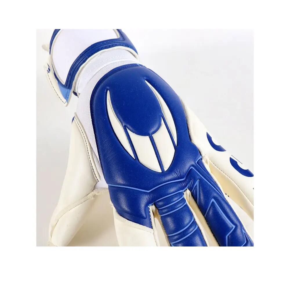 HO Soccer Mgc Plus Total Grip Goalkeeper Gloves White/Blue 5/6