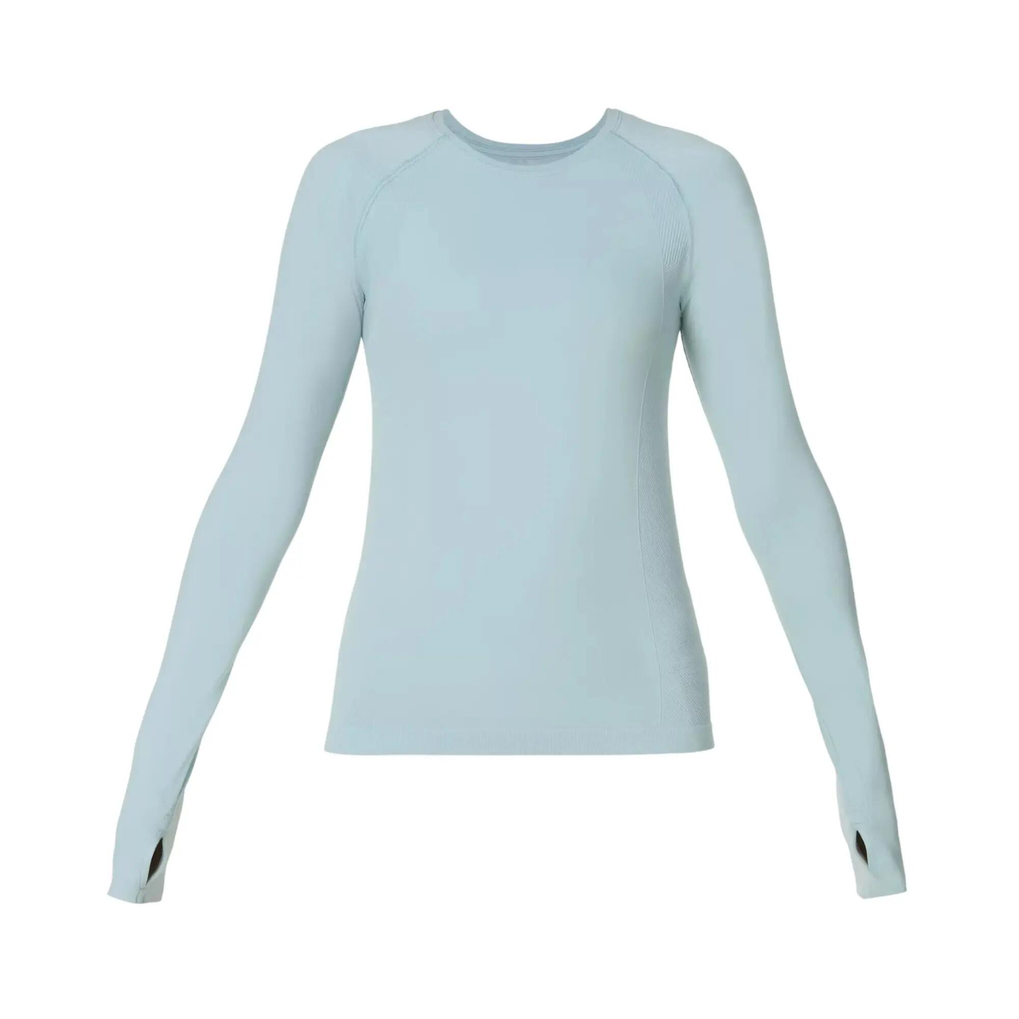 Top Atletico Senza Cuciture Manica Lunga Donna Sweaty Betty Blu Vapore 2/3