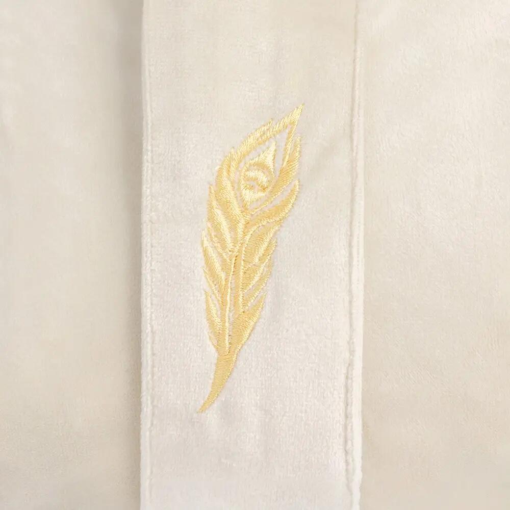 Meditatiekussen - Yoga Kussen - Velvet Crème - Halve Maan 12 x 45 cm 2/4