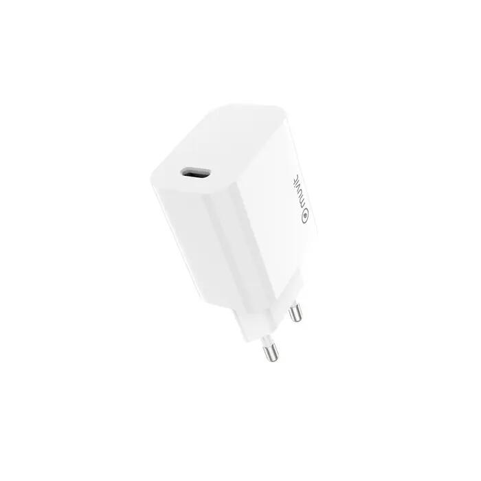 CHARGEUR SECTEUR 20W USB-C PLASTIQUE RECYCLE BLANC 2/4