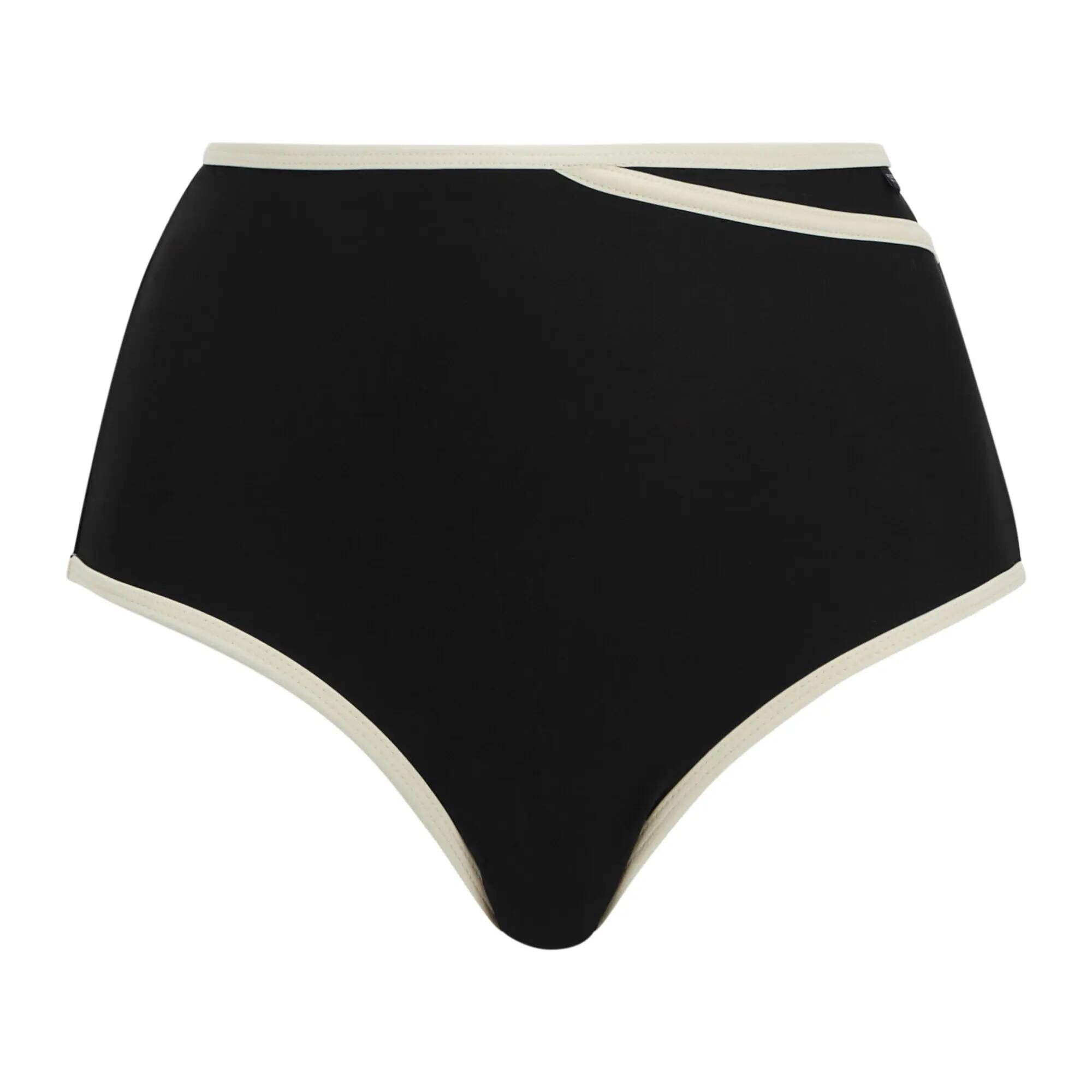 Bas De Maillot De Bain Extensible À Taille Haute Effet Gainant Motif/style Bord 2/7