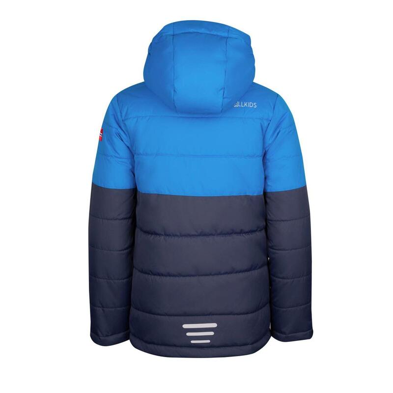 Veste d'hiver pour enfants Hemsedal bleu marine/blanc