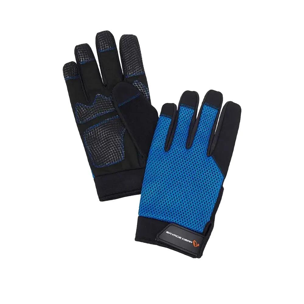 Luvas de pesca Savage Gear Aqua Mesh Azul 2/2
