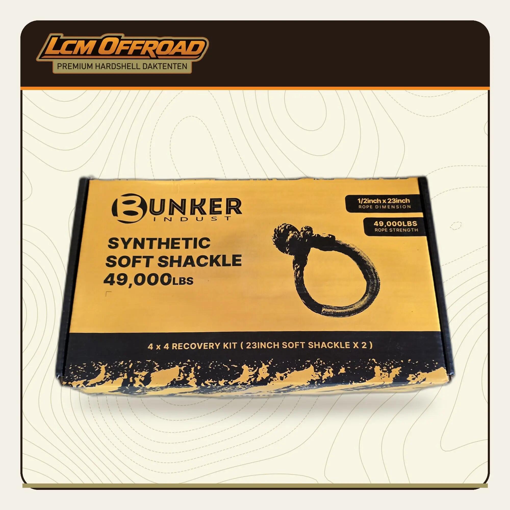 Soft Shackles 4x4 BUNKER INDUST, set van 2, breeksterkte 22 ton, 61 cm 3/3