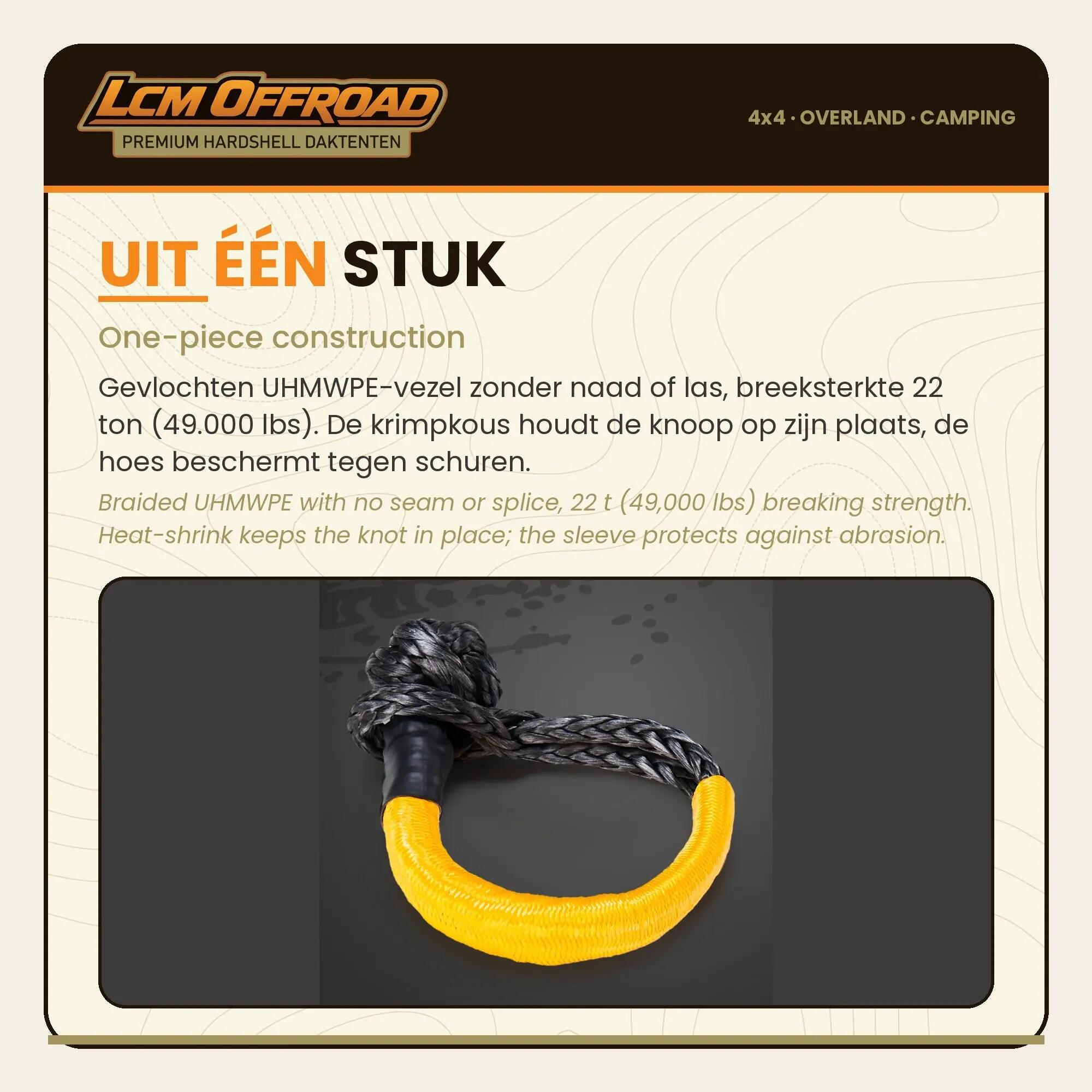Soft Shackles 4x4 BUNKER INDUST, set van 2, breeksterkte 22 ton, 61 cm 2/3