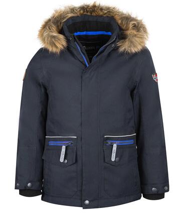 Kinder Parka Isfjord XT Dunkelgrau / Mittelblau