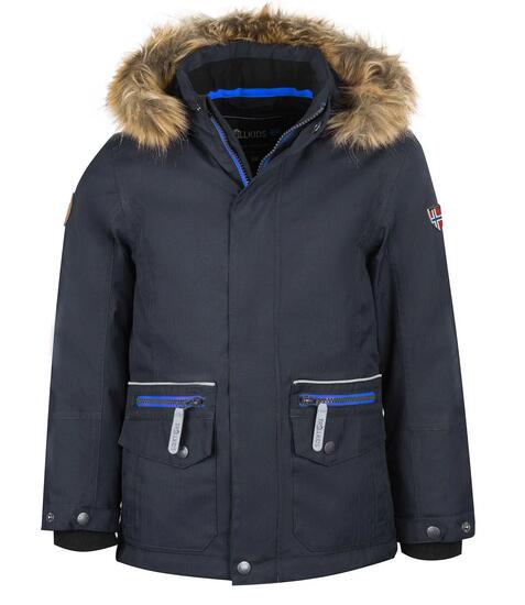 Kinder Parka Isfjord XT Dunkelgrau / Mittelblau