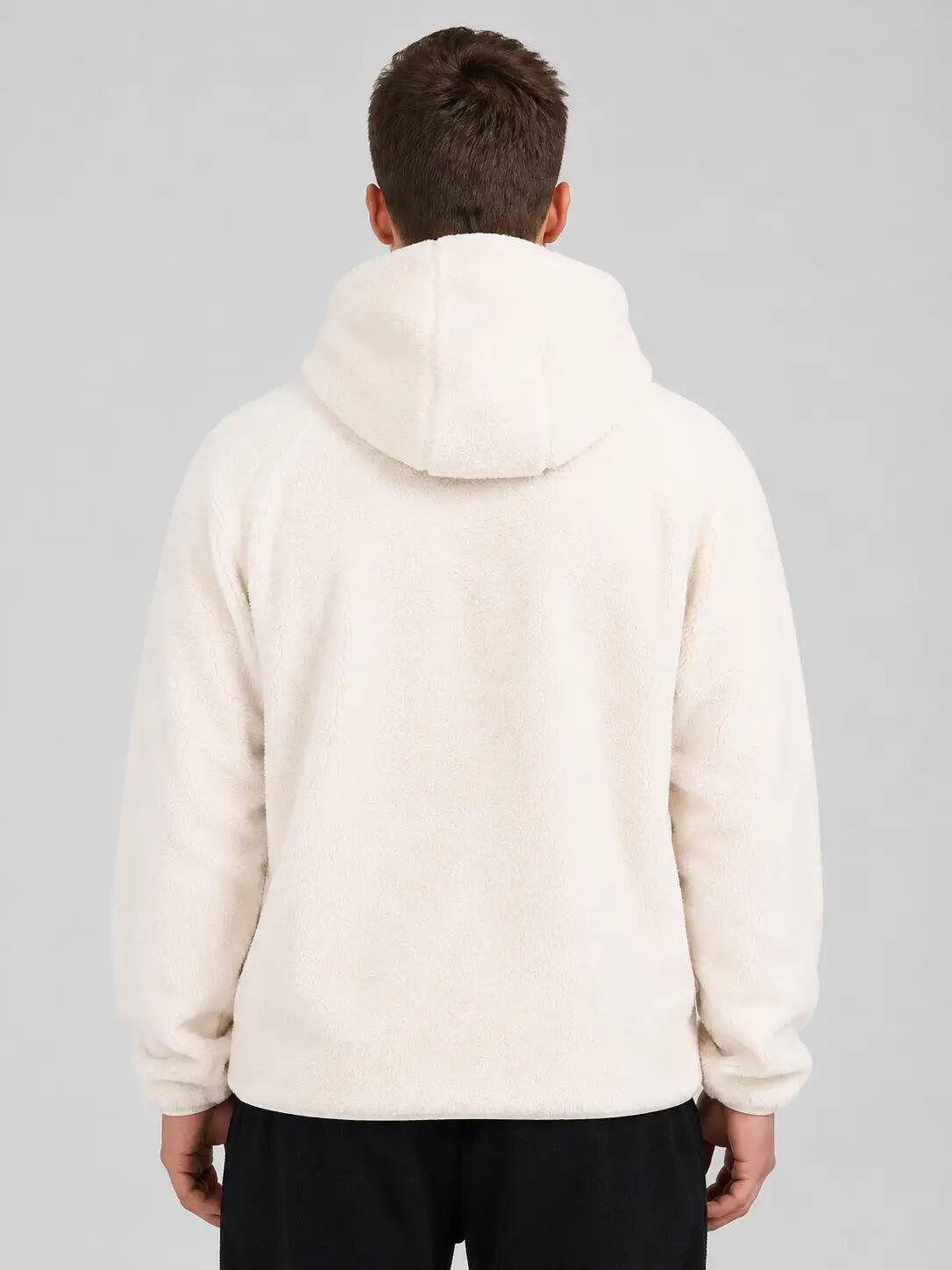 Bluza polarowa męska z kapturem beżowa 4F XL 2/6