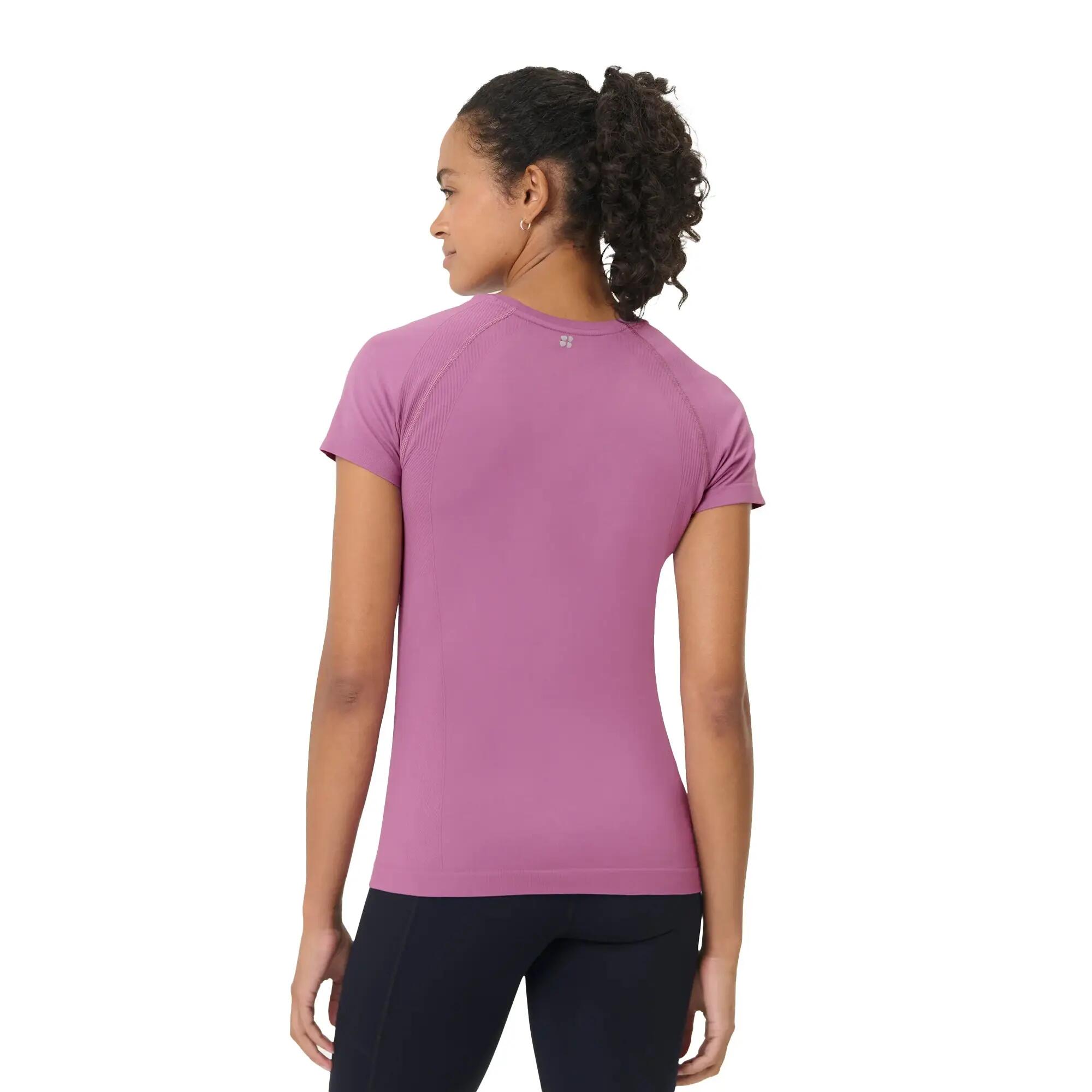 Womens/Ladies Athlete Seamless TShirt (Argyle Purple) 3/4