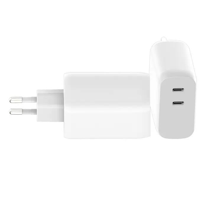 CHARGEUR SECTEUR GAN 40W 2 USB-C BLANC 2/3
