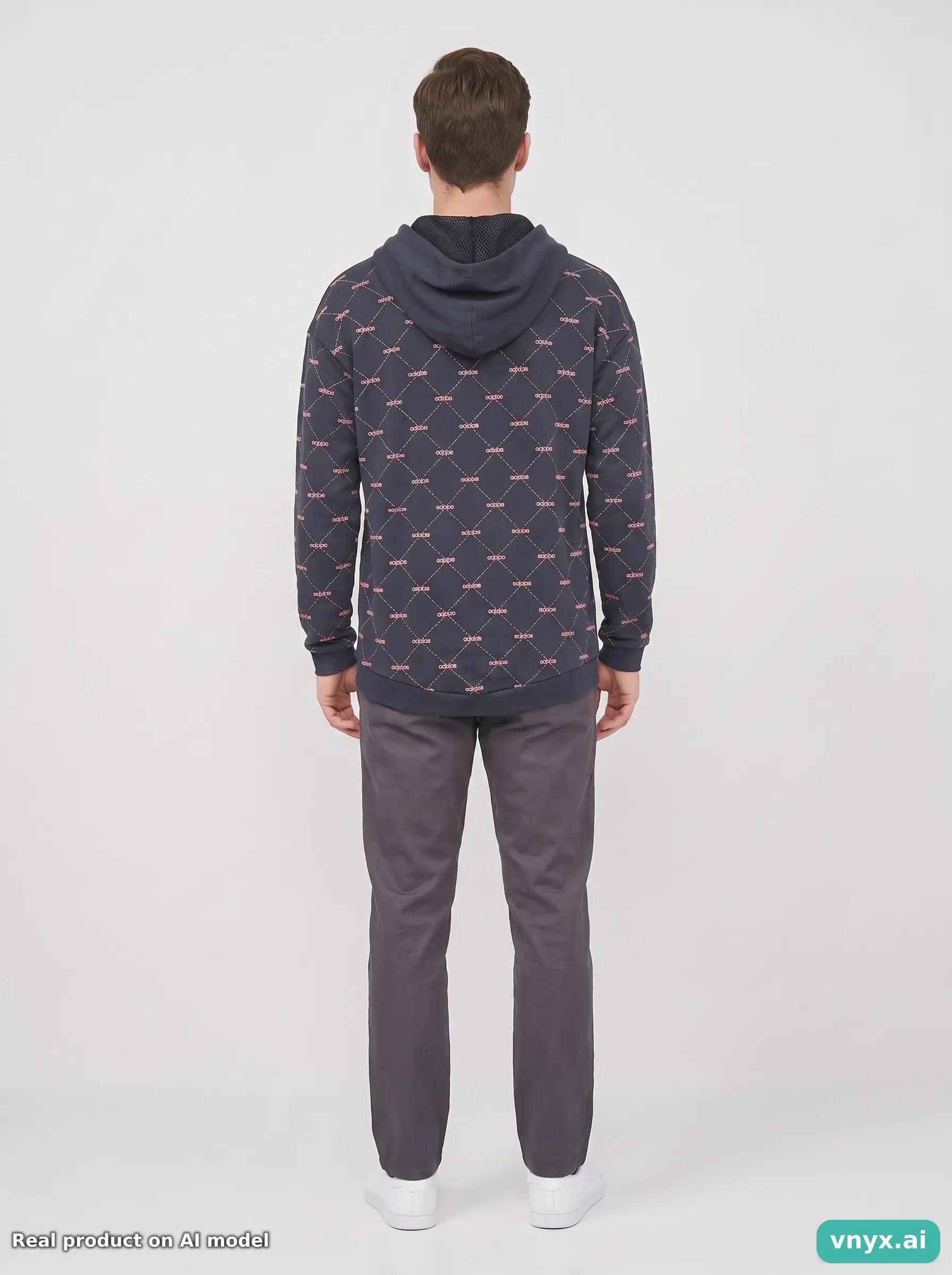 Second Life - Vintage Adidas Navy Hoodie Men M 4/5