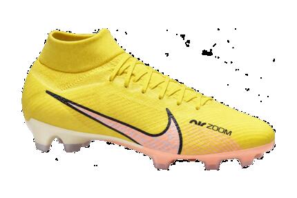 Botines fútbol FG hombre brillantes Nike Zoom Mercurial Superfly 9 Pro blanco