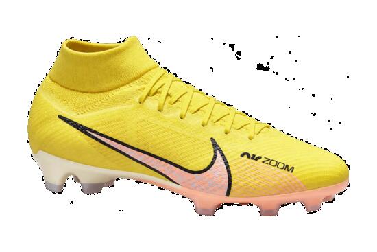 Botines fútbol FG hombre brillantes Nike Zoom Mercurial Superfly 9 Pro blanco