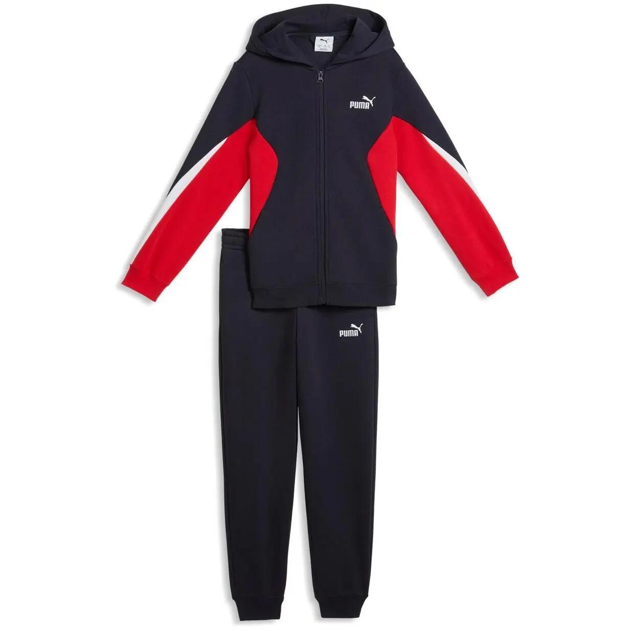 Conjunto de treino Puma Ess Block Full-zip Sweat Suit B, Preto, Crianças 5/5