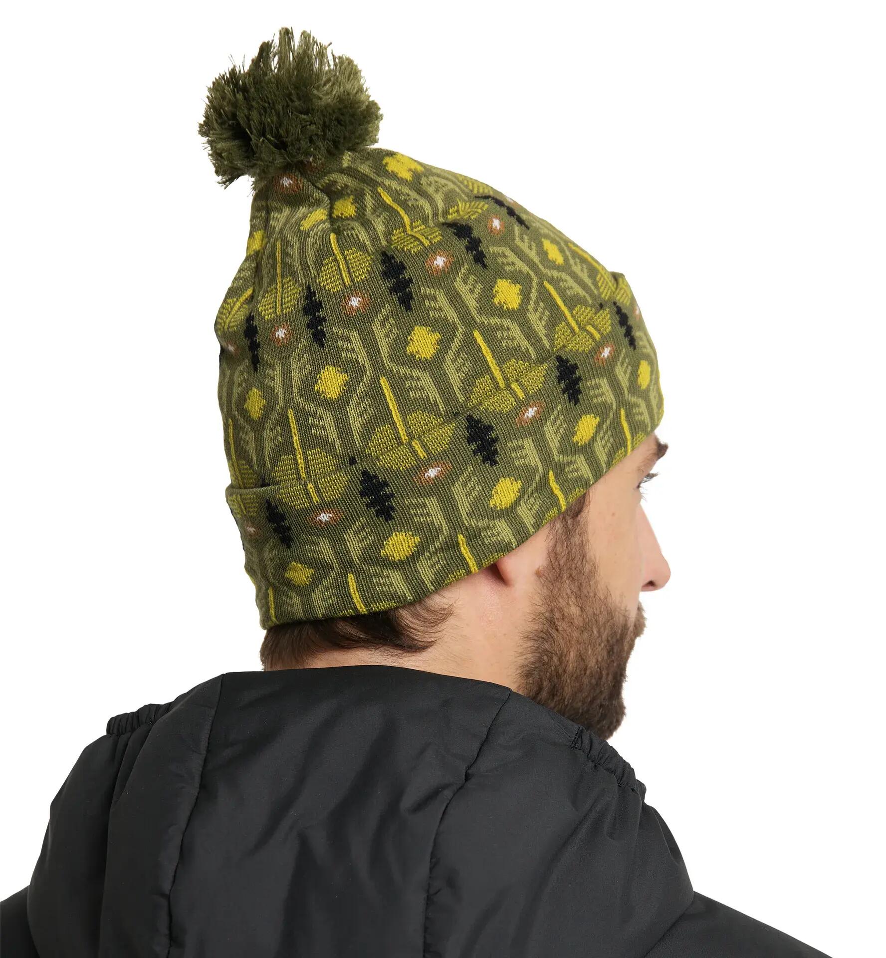 Caciulă Haglöfs Mountain Jaquard Beanie – Olive Green Pattern 5/5