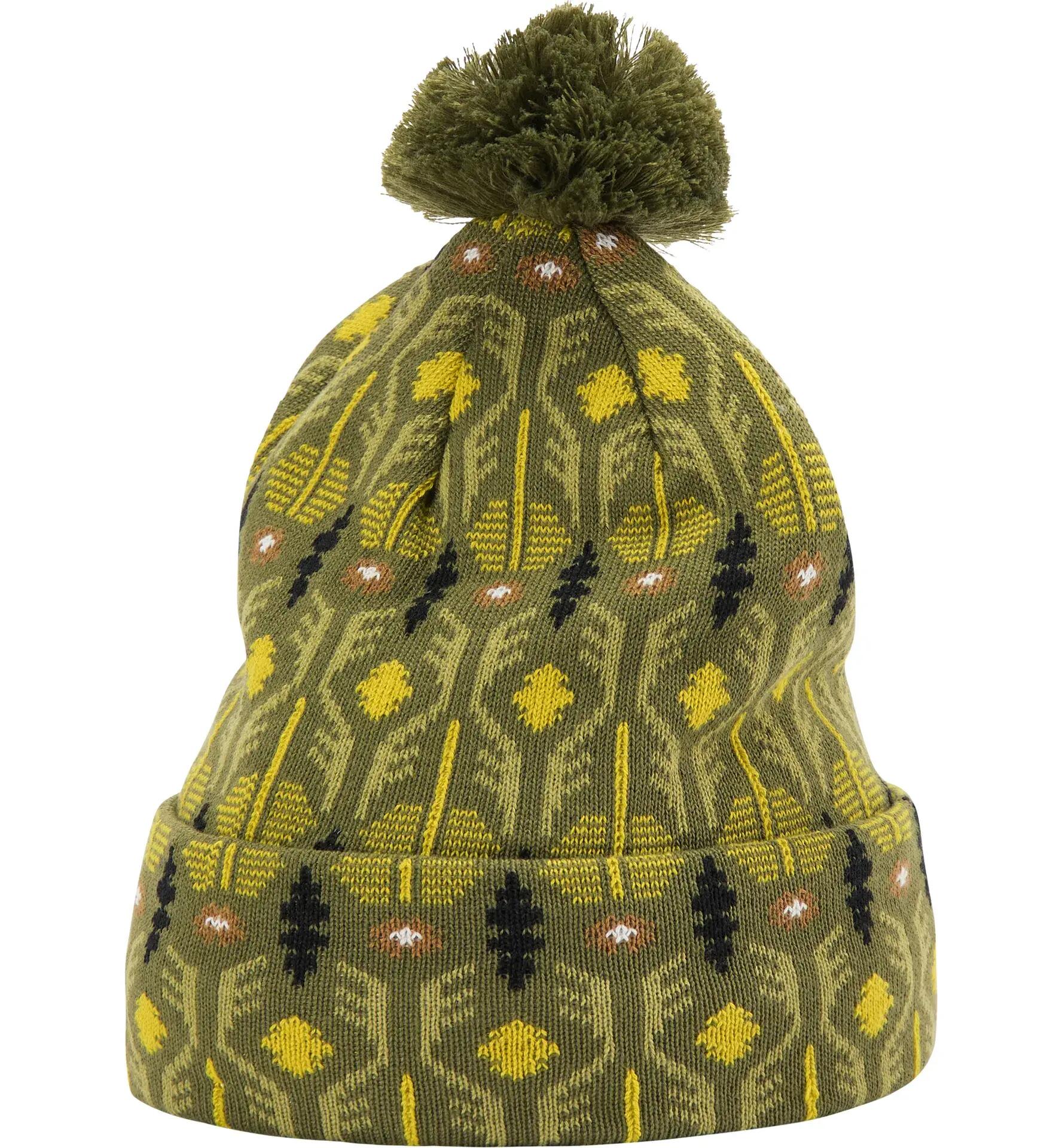 Caciulă Haglöfs Mountain Jaquard Beanie – Olive Green Pattern 2/5