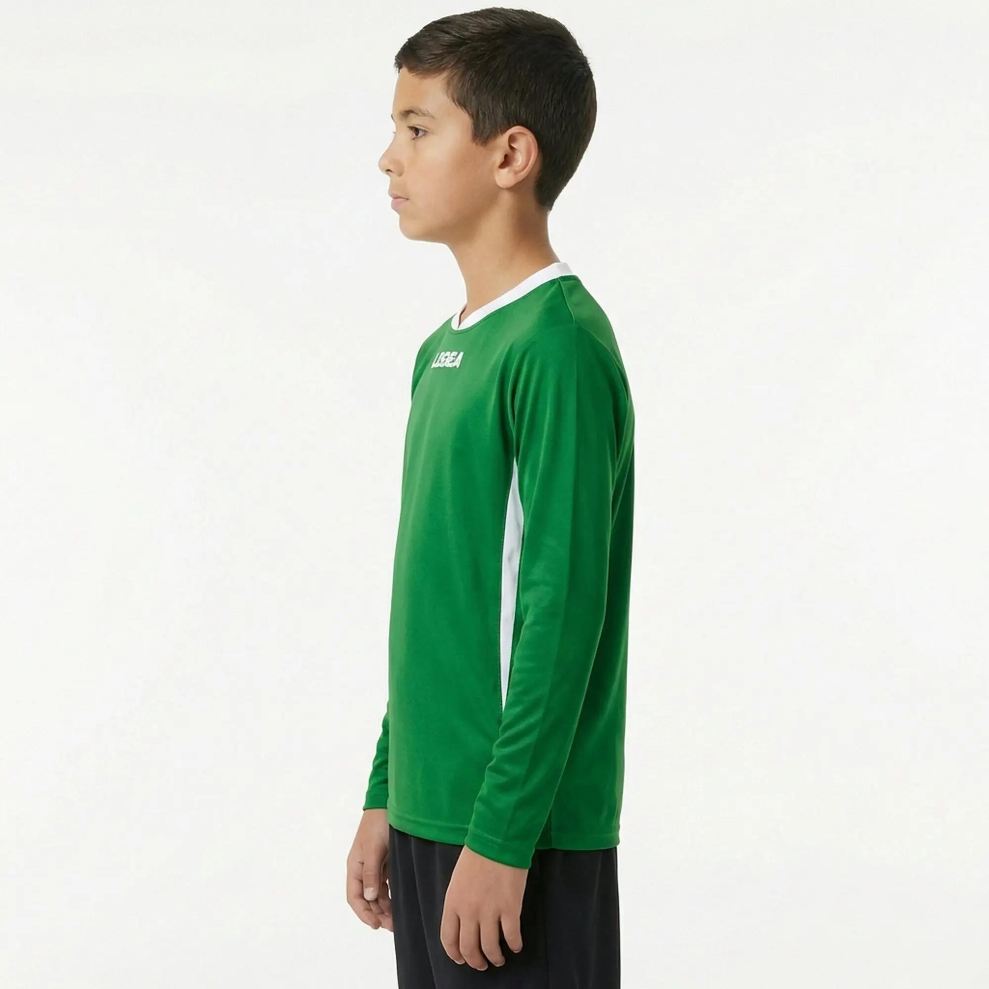 5-Pack Football Shirts DUSSELDORF Long Sleeve Green-White - Size 2XS (Kids) 3/4