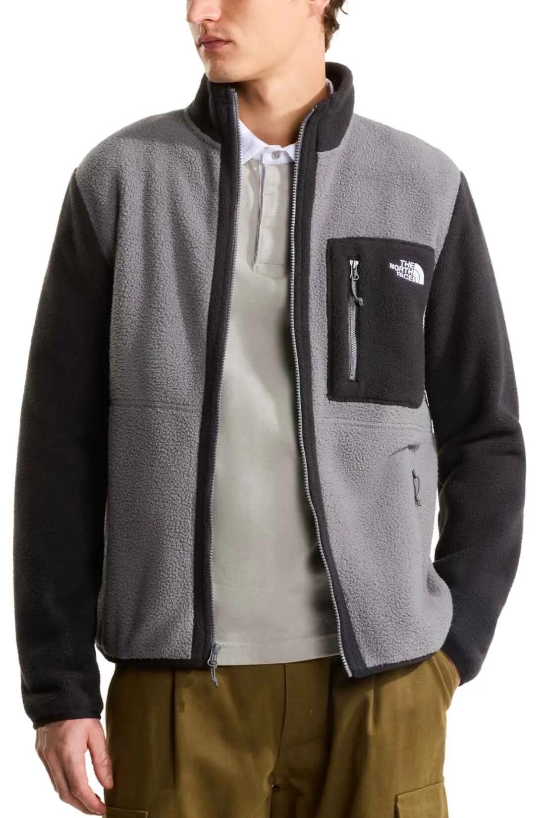 THE NORTH FACE Yumiori men's colorblock fleece jacket, regular fit, grey 4/5