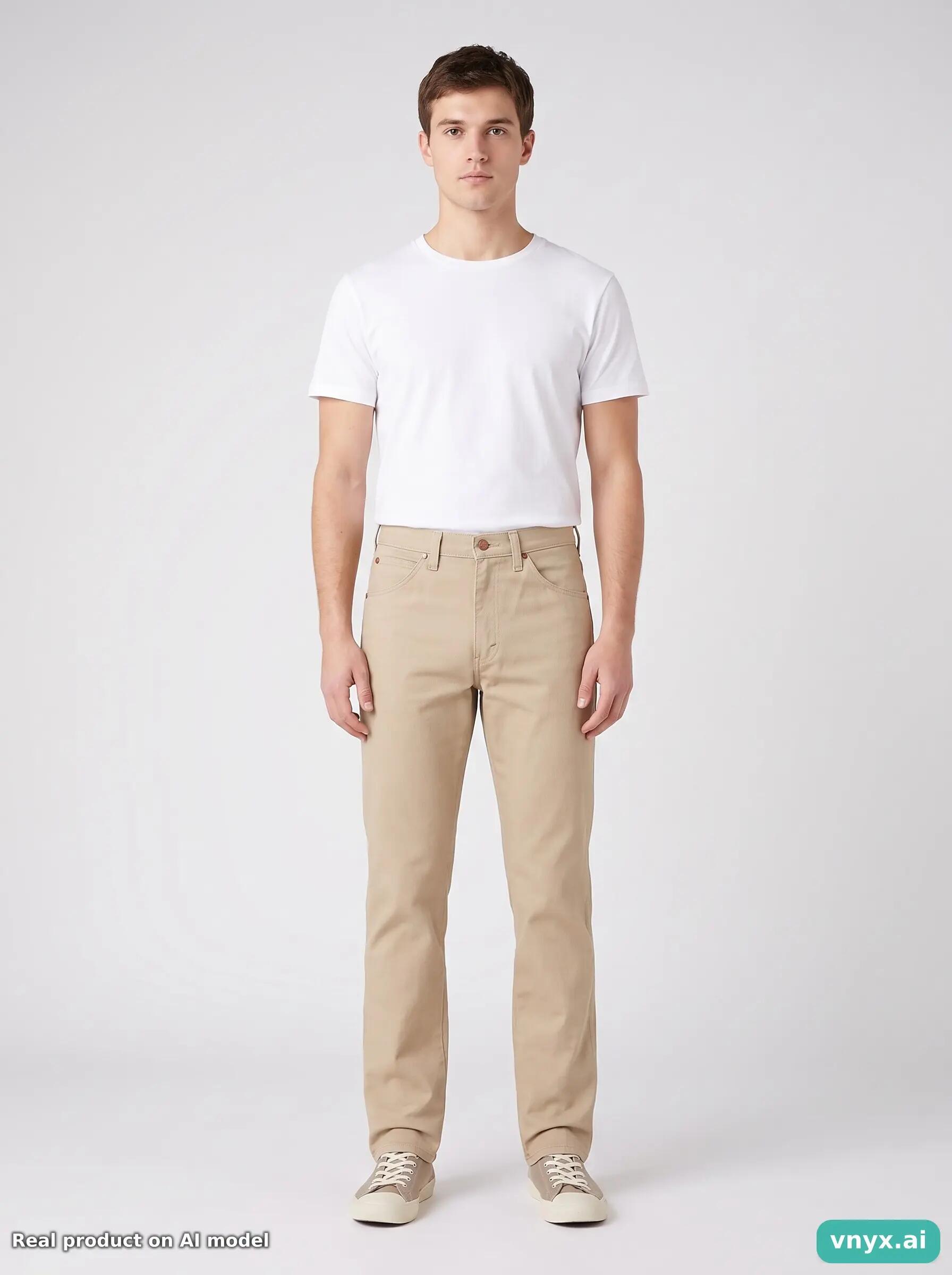 Second Life - Vintage Wrangler Neutral Beige Jeans Men 27 L34 3/6