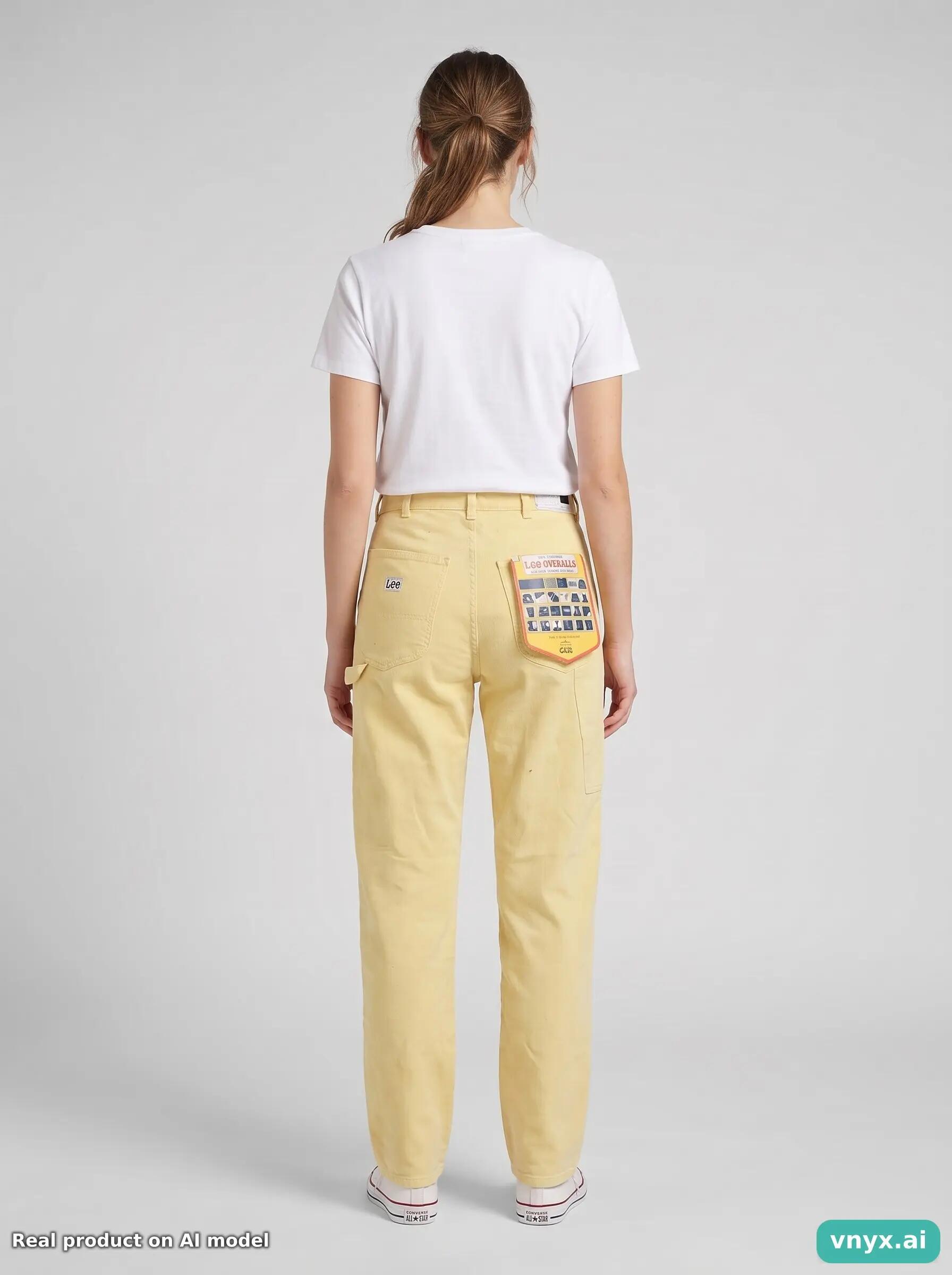 Second Life - Vintage Lee Pale Yellow Trousers Women 33 4/6