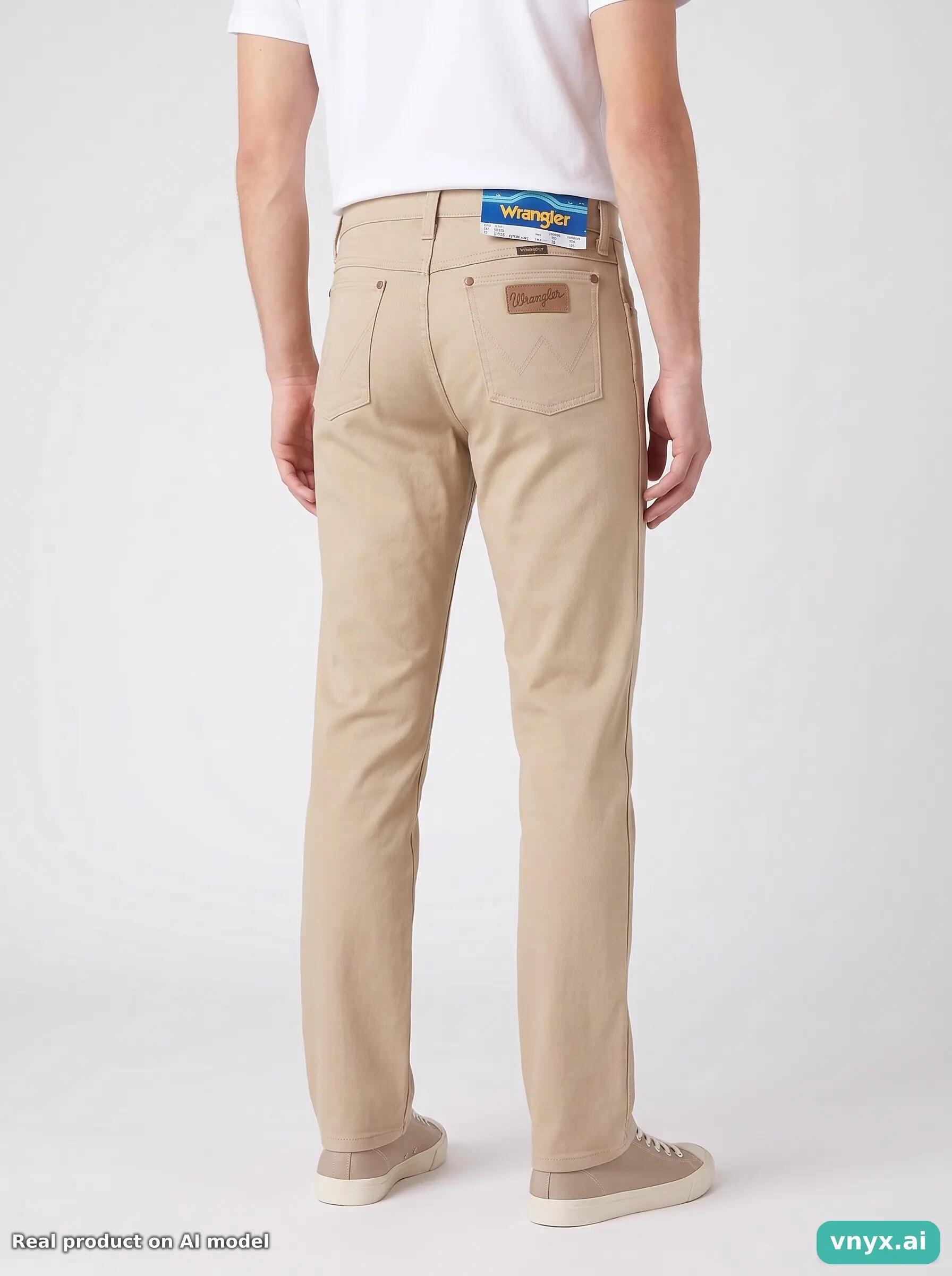 Second Life - Vintage Wrangler Neutral Beige Jeans Men 27 L34 2/6