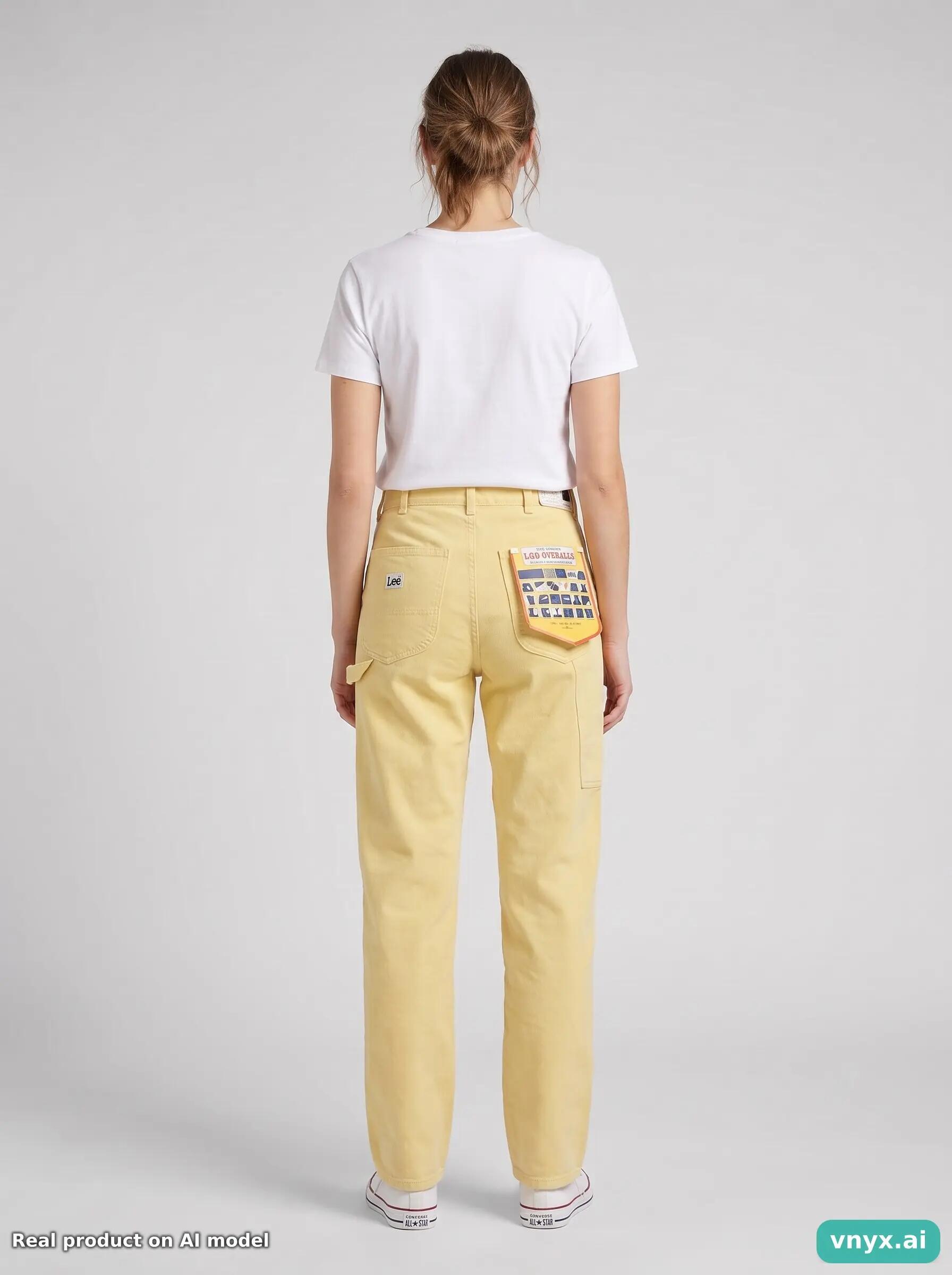 Second Life - Vintage Lee Pale Yellow Trousers Women 33 2/6