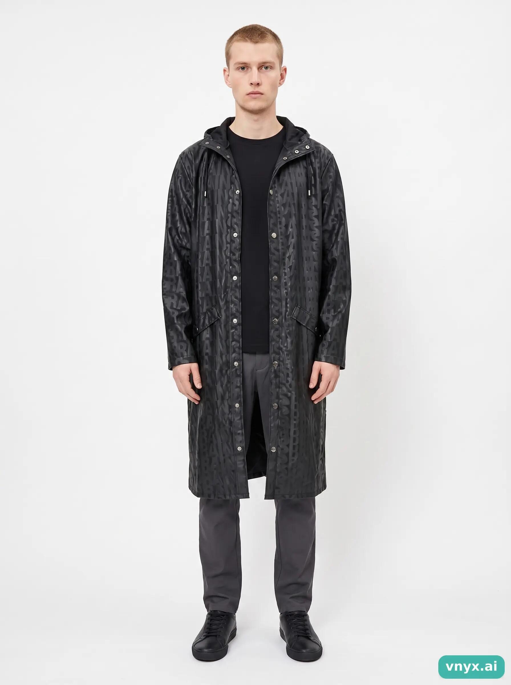Second Life - Vintage RAINS Black Outdoor Jacket Men M 2/5