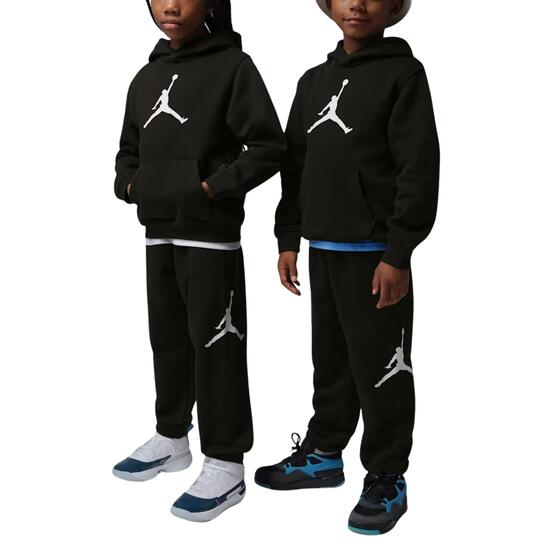 Jordan - Kinder Trainingspak Capuchon MJ Jumbo Jumpman Fleece, Zwart