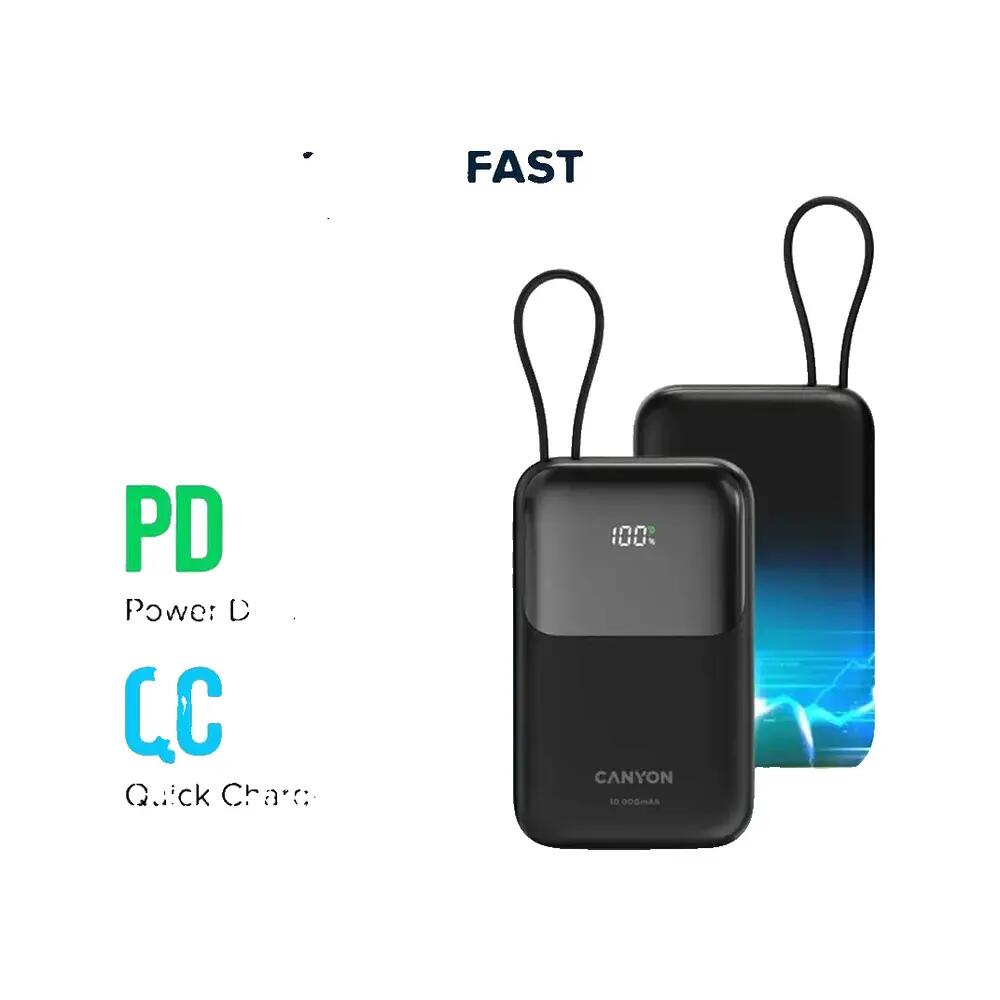 Batería externa Canyon OnPower 101 10000 mAh PD22.5W Negra 9/10