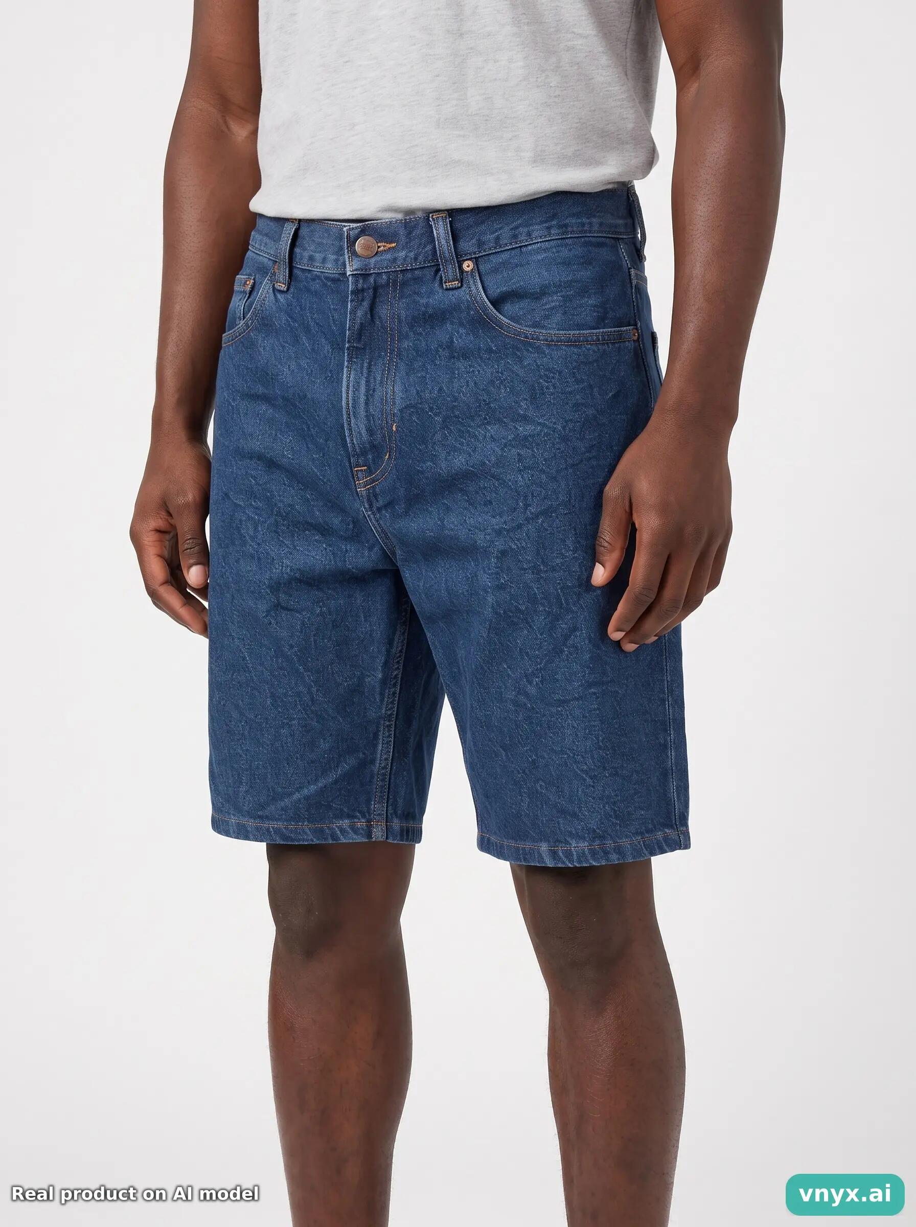 Second Life - Vintage Carhartt Mid-Blue Shorts Men 37 5/6