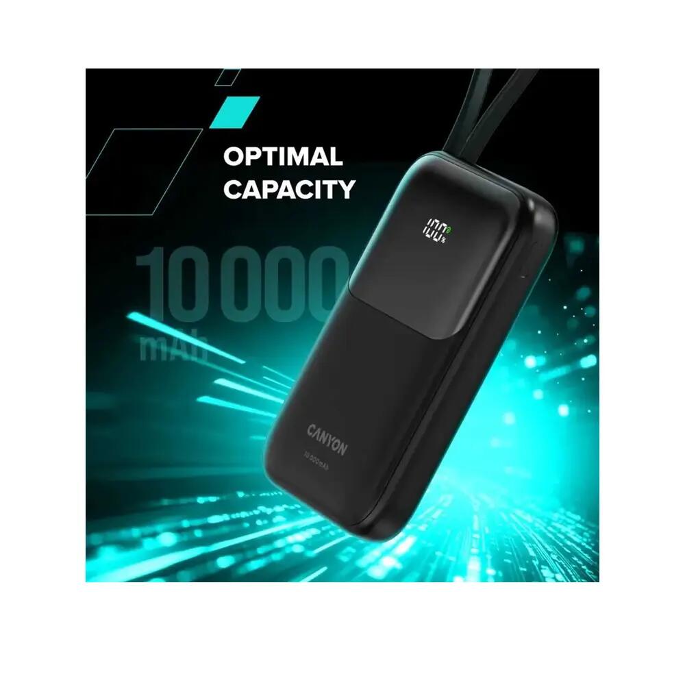 Batería externa Canyon OnPower 101 10000 mAh PD22.5W Negra 10/10