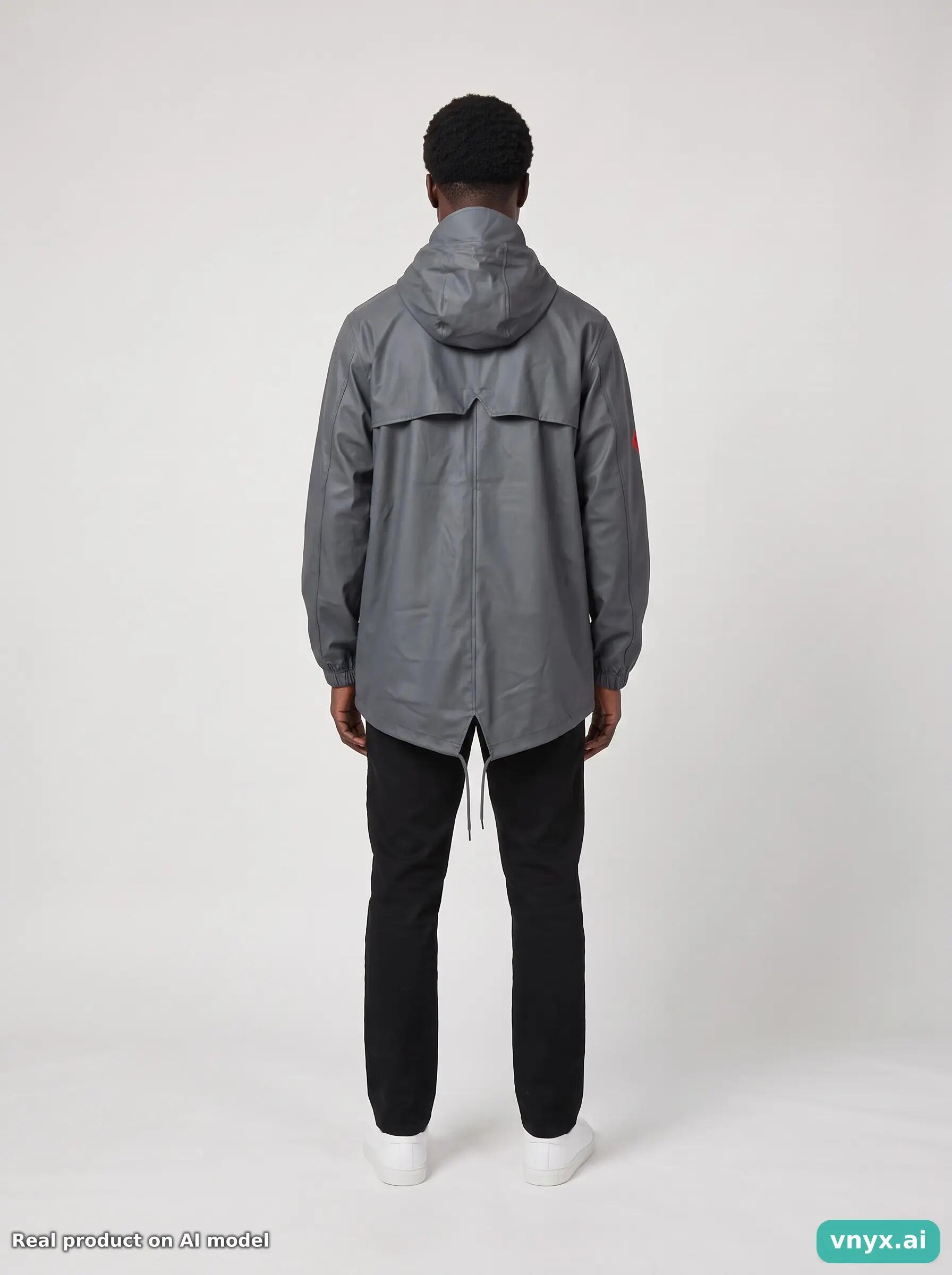 Second Life - Vintage RAINS Dark Grey Windbreaker Men M 4/5
