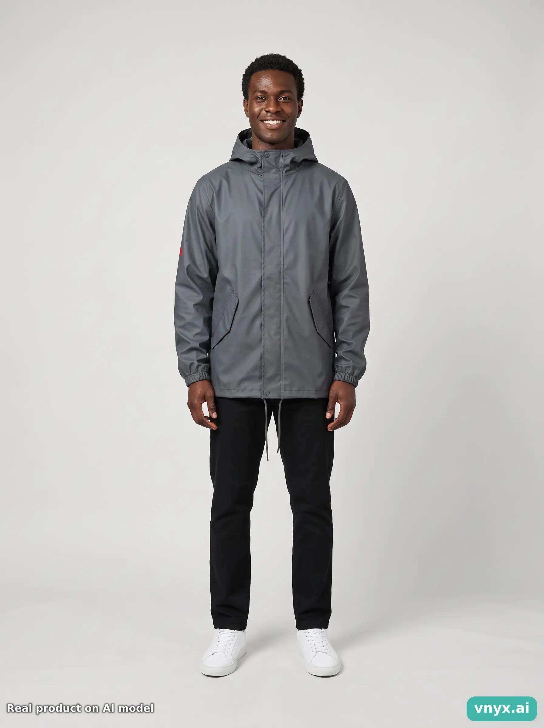 Second Life - Vintage RAINS Dark Grey Windbreaker Men M 3/5