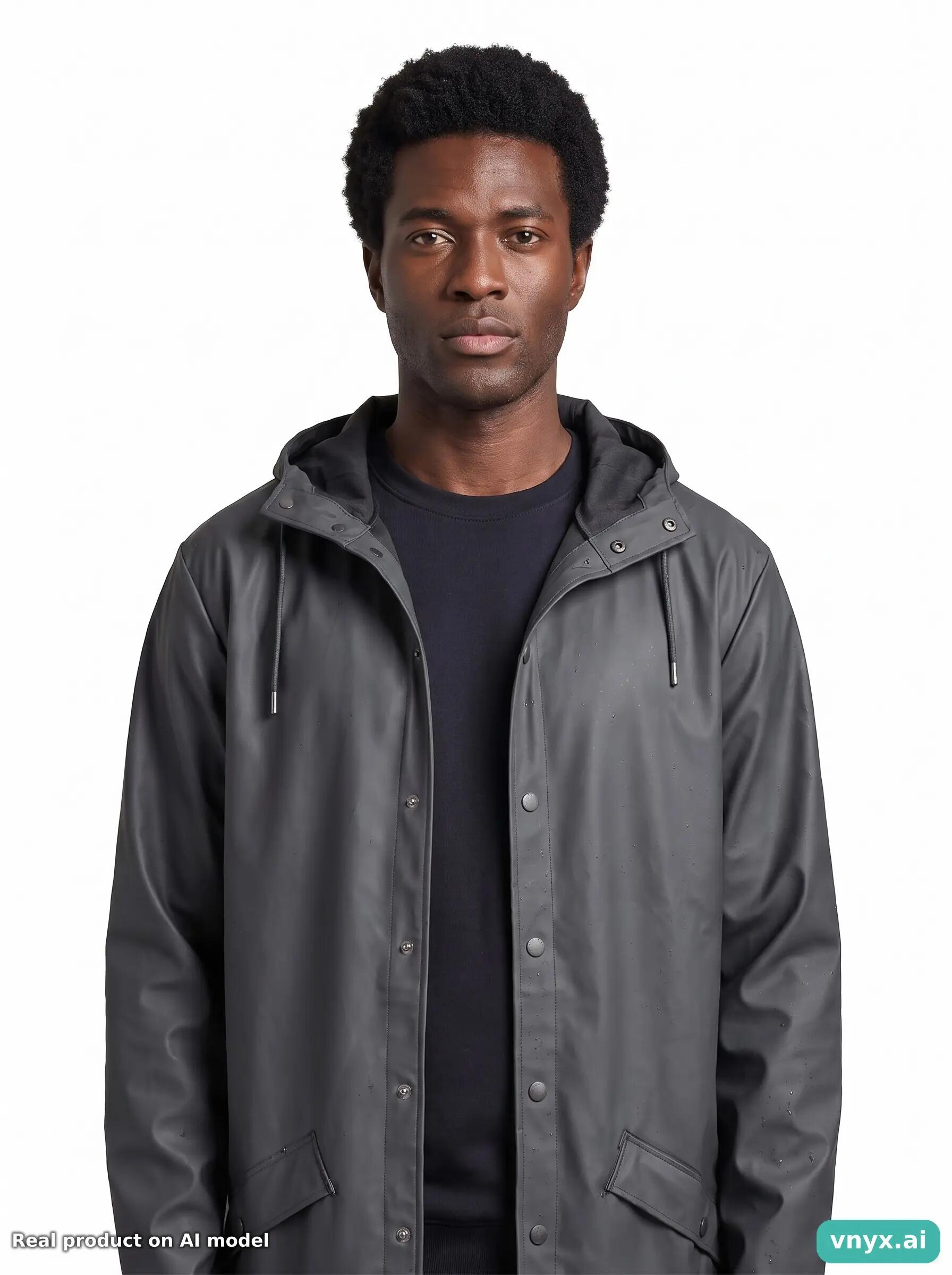 Second Life - Vintage RAINS Charcoal Outdoor Jacket Men L 5/5