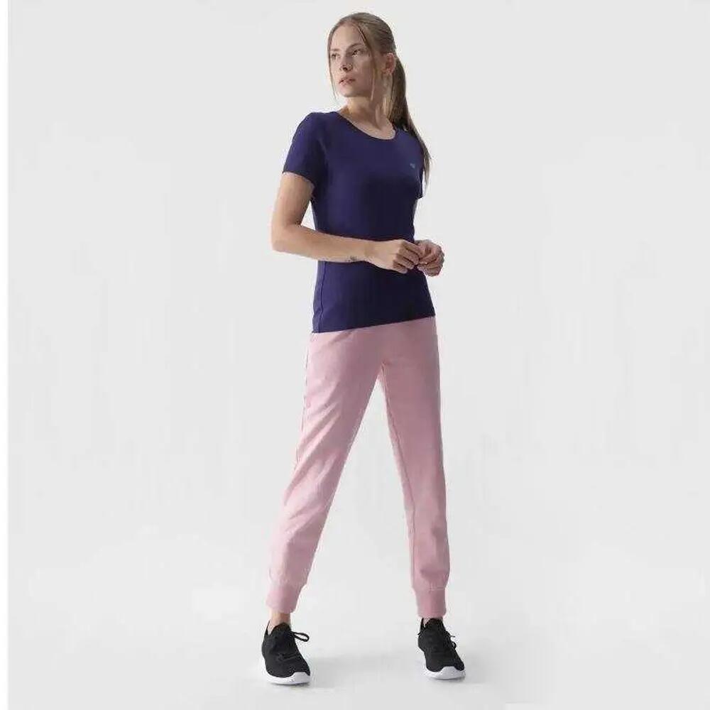 Tshirt Femme (Rose Violet / Bleu Marine Foncé) 4/4