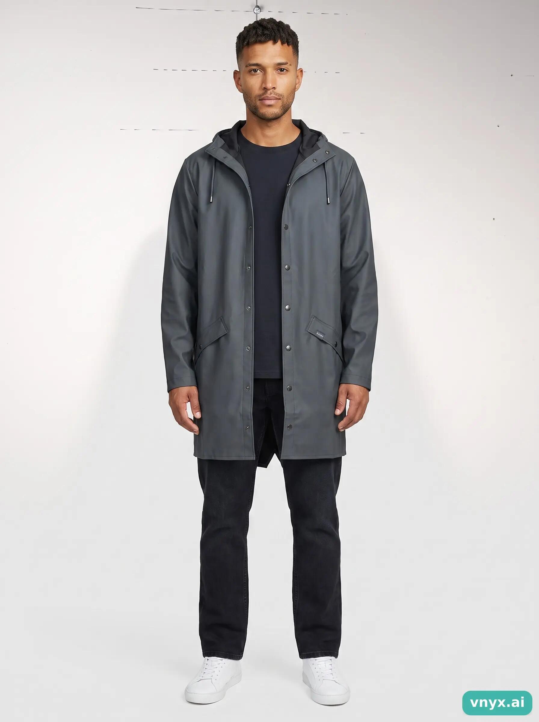 Second Life - Vintage RAINS Charcoal Jacket Outdoor Jacket Men S 3/5