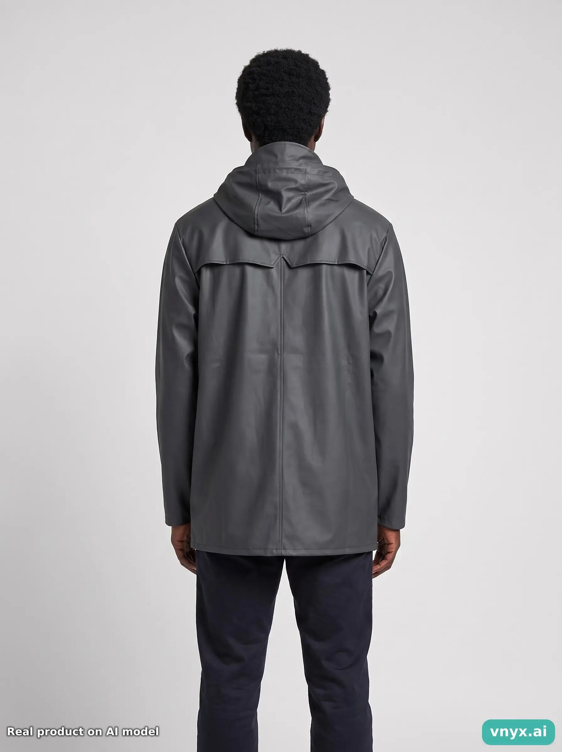 Second Life - Vintage RAINS Charcoal Outdoor Jacket Men L 2/5