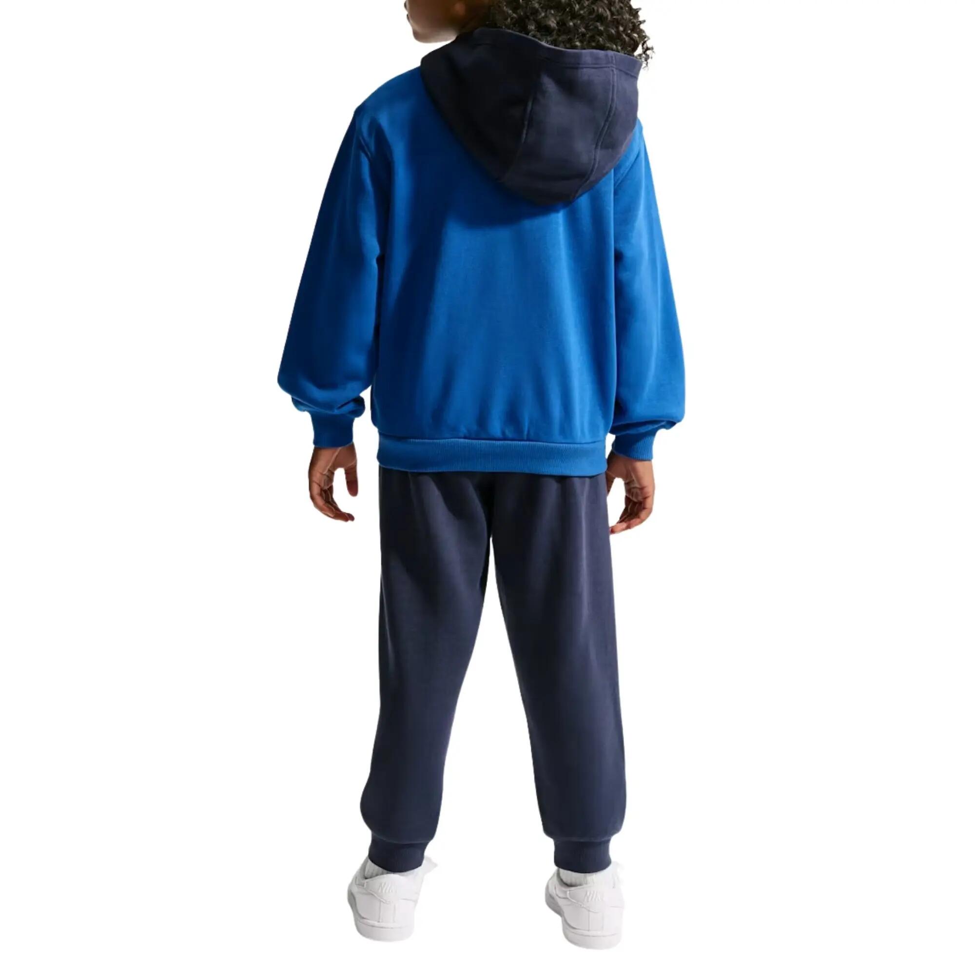 Nike - Ensemble Survêtement Capuche et T-shirt Garçon Lifestyle, Bleu 2/4