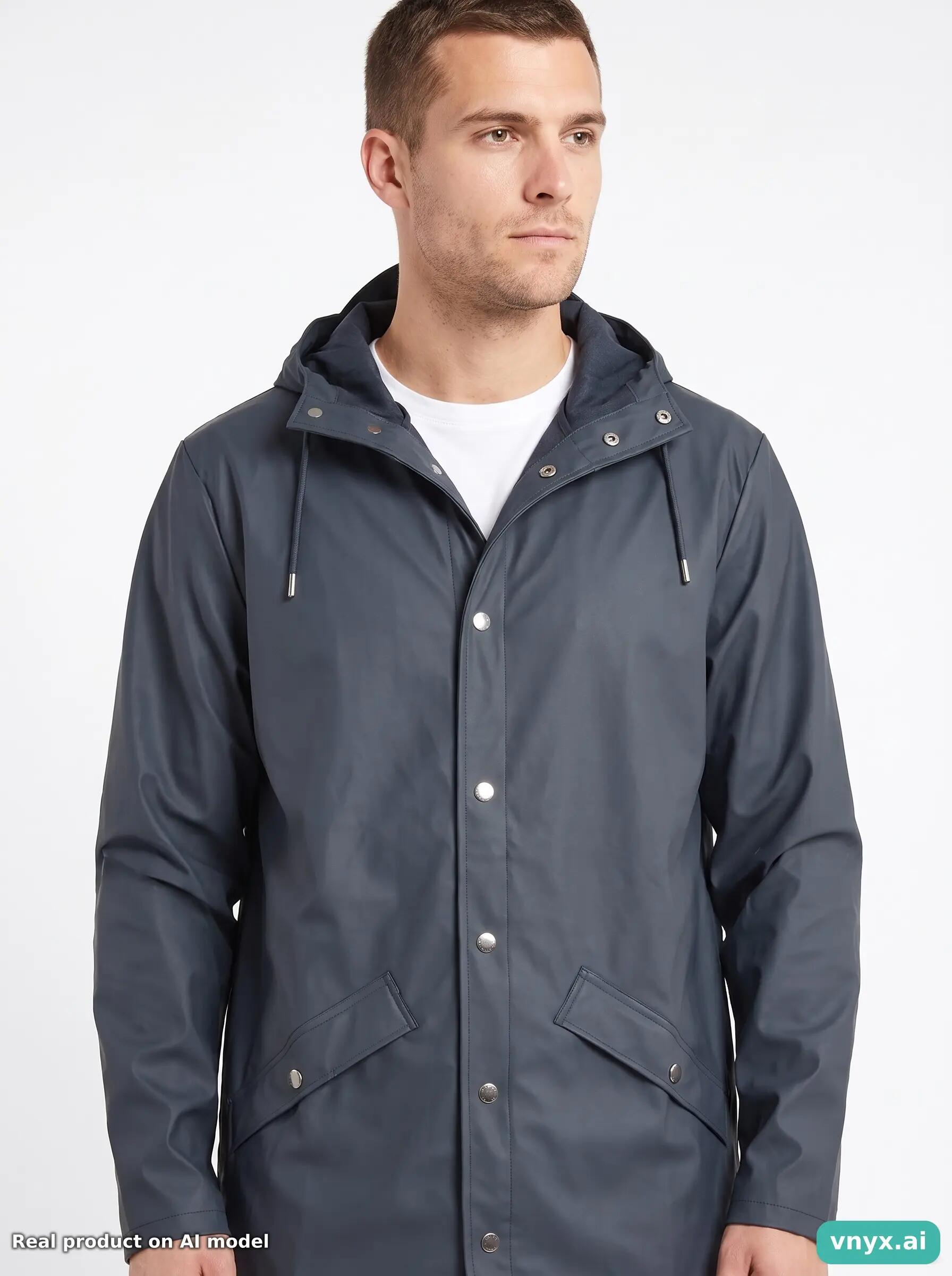 Second Life - Vintage RAINS Navy Outdoor Jacket Men M 5/5