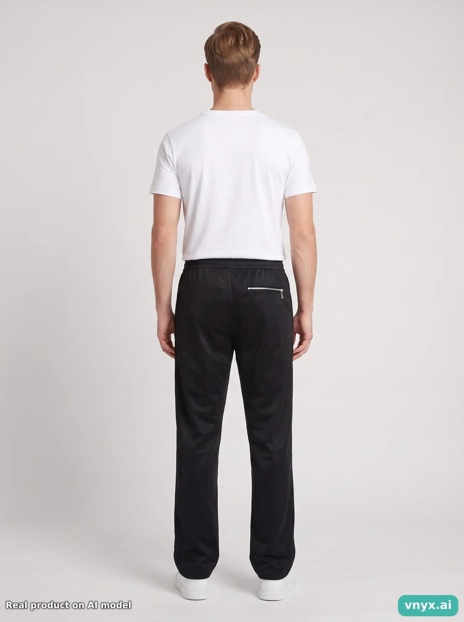 Second Life - Off-White Black Trousers Men M 4/5