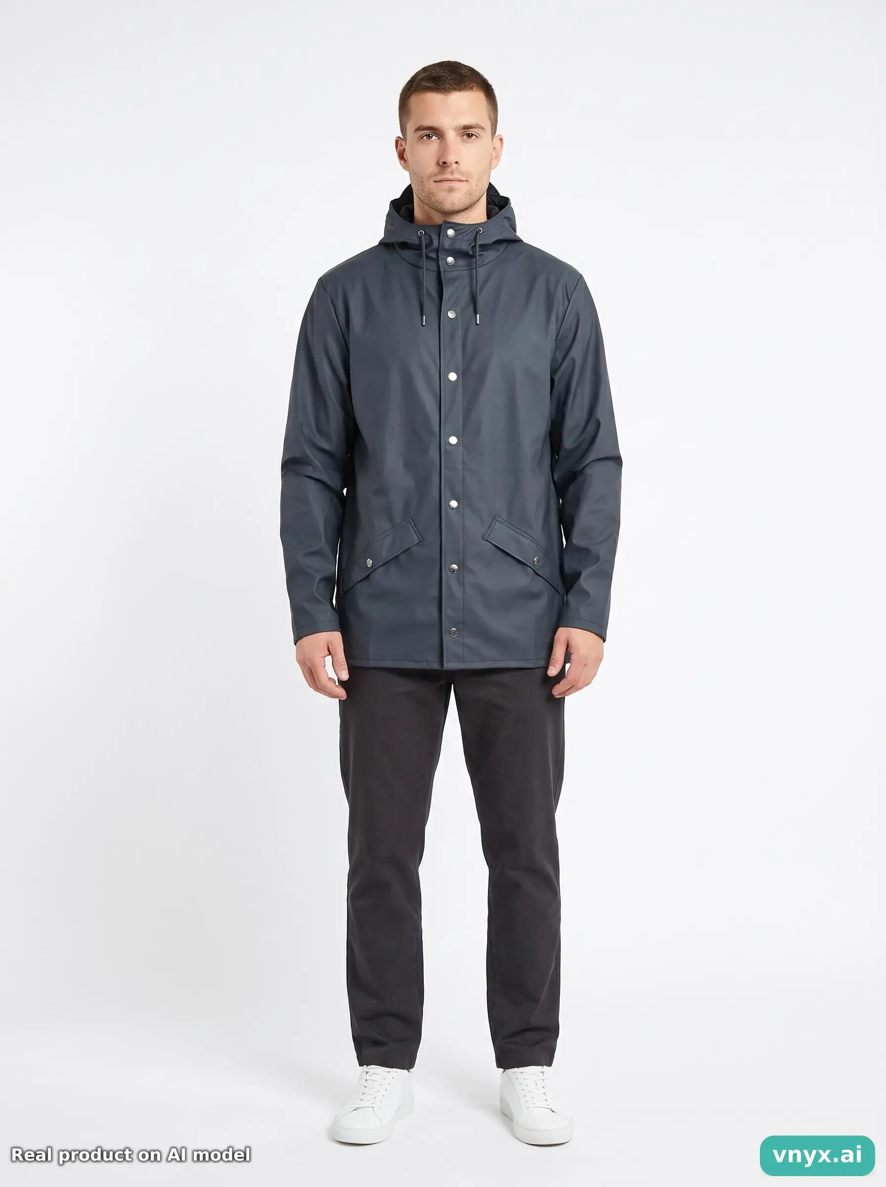 Second Life - Vintage RAINS Navy Outdoor Jacket Men M 3/5