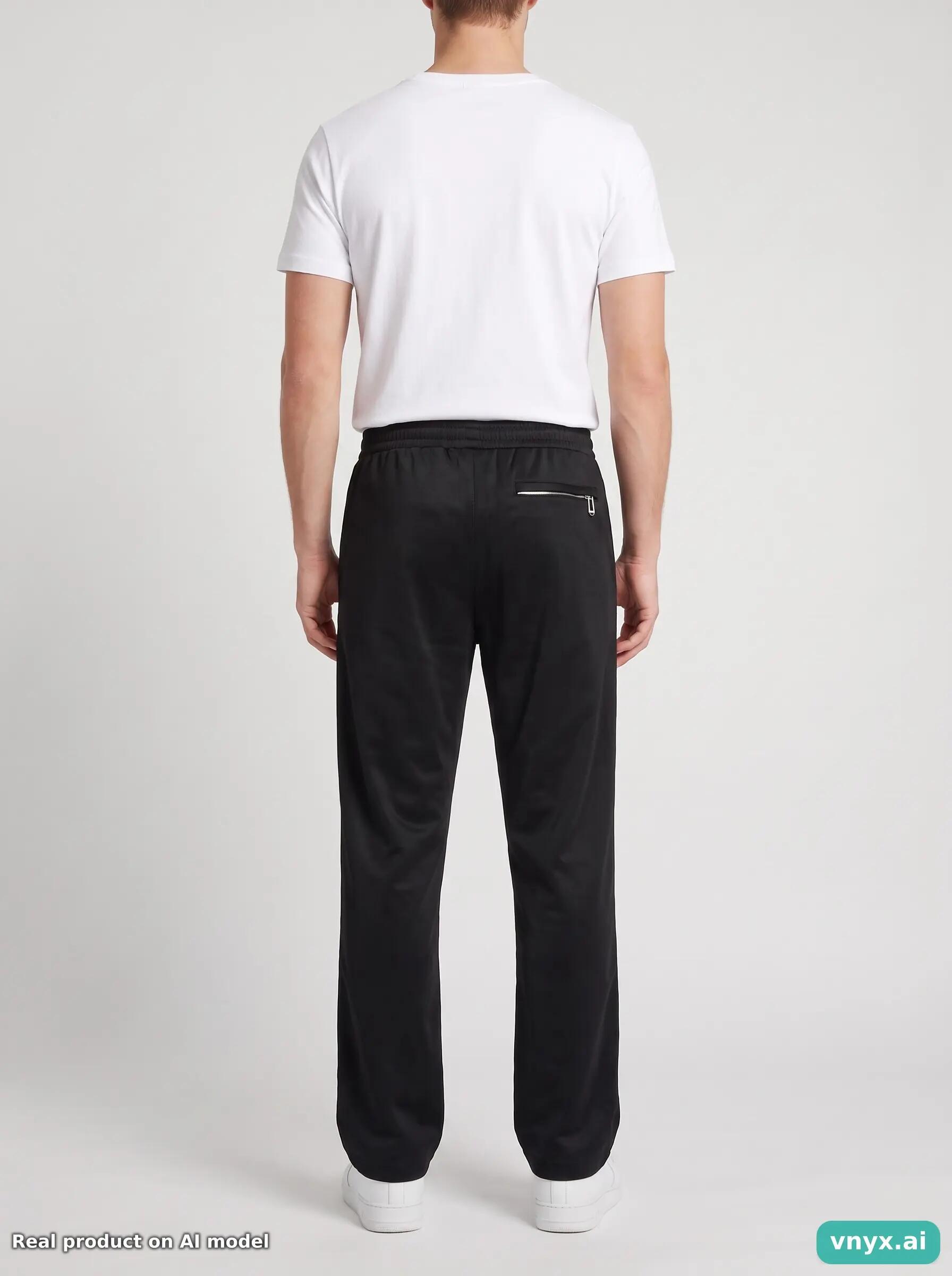 Second Life - Off-White Black Trousers Men M 2/5