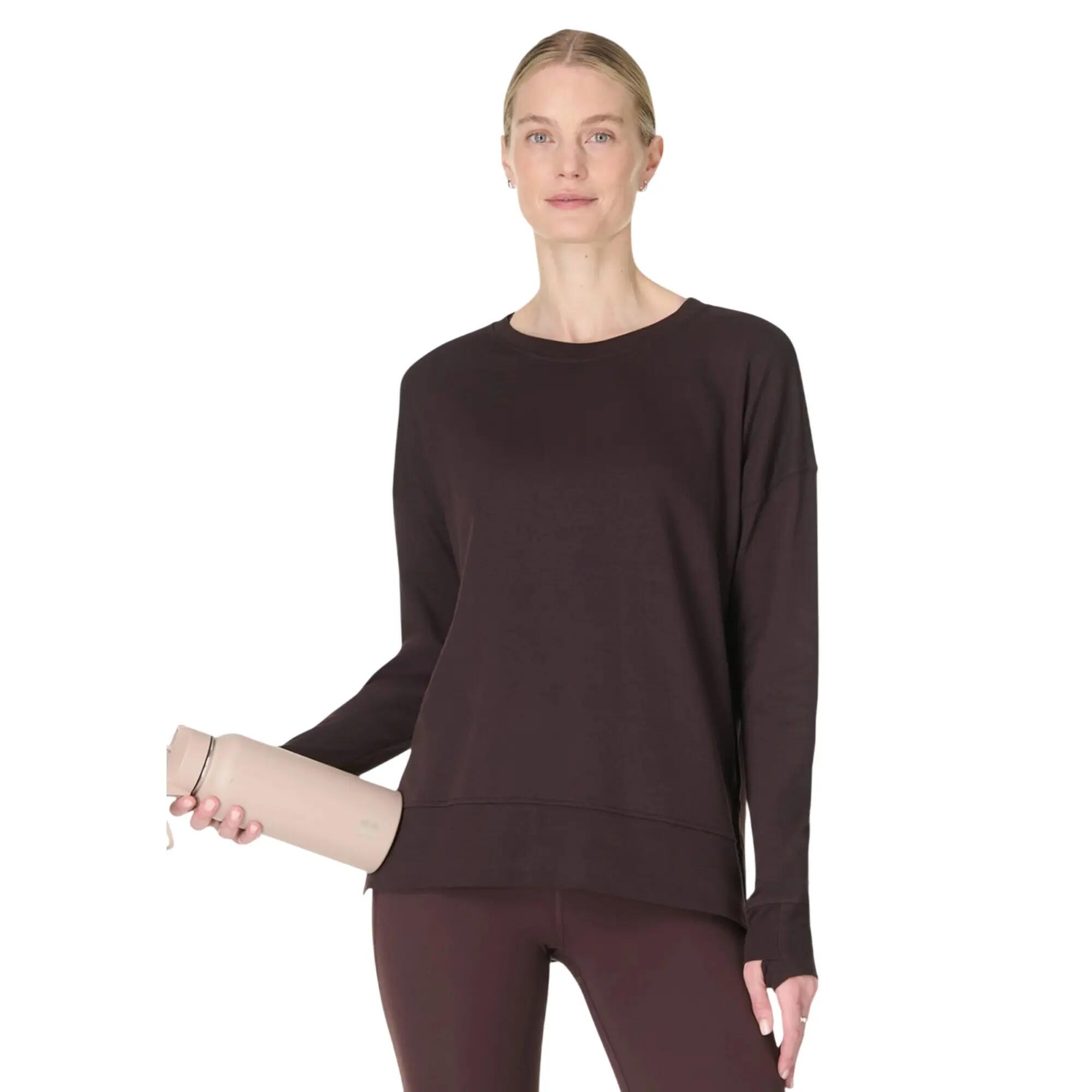 Jersey After Class Diseño Línea Larga para Mujer Marrón sable 2/3