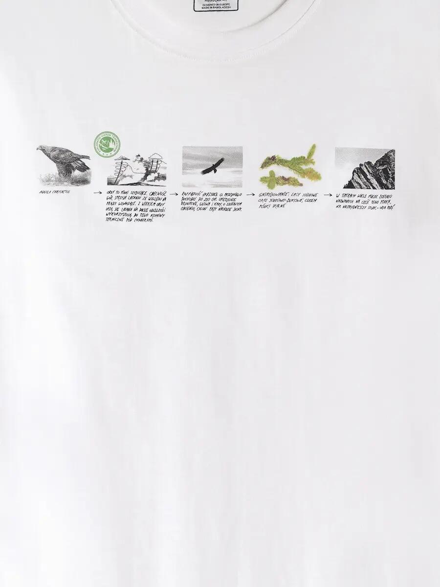 T-shirt regular z nadrukiem męski 4F 6/6