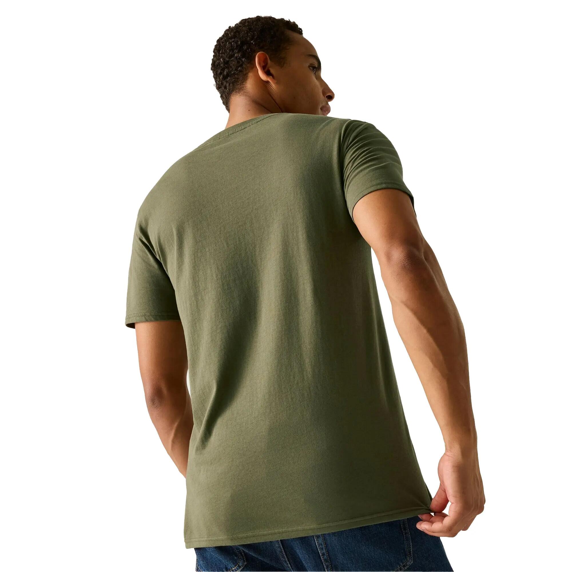 T-Shirt masculina Cline IX Mountain Reflection (Cáqui Escuro) 3/6