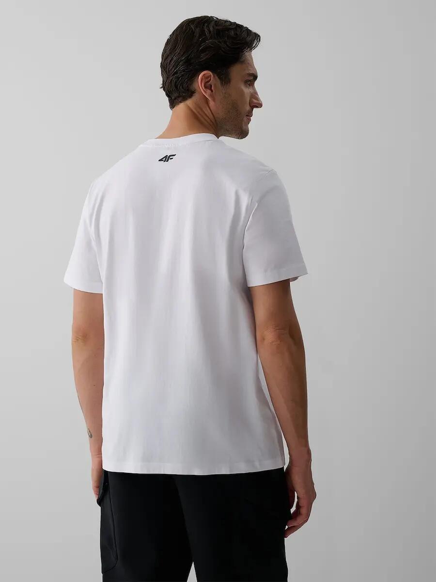 T-shirt regular z nadrukiem męski 4F 2/6